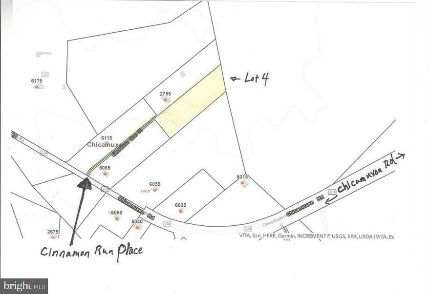 Run, don't walk, to see this hidden three acre, Indian Head gem.  It is the last unbuilt lot, in the four lot  Chicamuxen Estates subdivision.  The other 3 properties all have land assessed values at $106,000 (see scanned copies in the Docs tab).  Seller has had no engineering work done, and at this below market price, would prefer an "as is" sale.