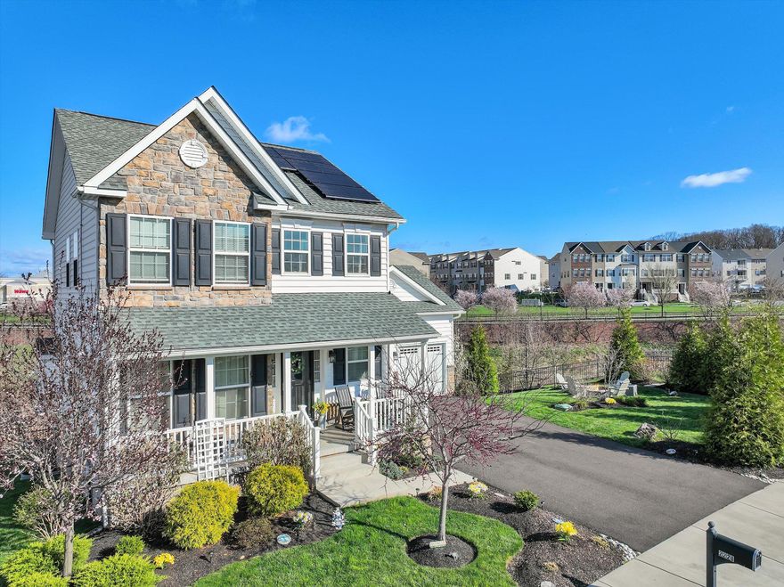 Say hello to 2228 Bridgeport Avenue.  This 6 year young home has been loved by it's original owner and is just waiting for the next owner to take over.  This property is a fantastic find for anyone looking for a modern, move in ready home with a great balance of privacy, quiet residential living,  and community perks. When you pull up to this home you will immediately see the curb appeal and one of the nicest and private lots in the sought after community of Northgate, located in Pennsburg, Montgomery County. This 3 bedroom, 2.5 bathroom home has a small town feel neighborhood with the best areas nearby to shop, eat, and explore and is just a short ride due to the close proximity of major highways to get to you anywhere you wish to go quickly.  The community has thoughtfully placed acres of open space, outdoor recreation areas, walking trails and plenty to do locally. There is plenty of off street parking as you enter the block but pull right up to the home into the driveway.  Enter the front porch and take a minute to enjoy this relaxing area.  When you enter the home, you will notice a dedicated first floor office with privacy French doors to the left.  This room can be for the at home worker, or a playroom for children, a private den, you decide.  Directly across from the Office is the powder room with a window for spectacular natural lighting. Moving towards the back of the home, you will notice the Open Concept Dining Room/ Living Room/ Kitchen area.  The flexible layout flows seamlessly throughout.  Every space in this area has a finished look from the contemporary lighting fixtures, the neutral paint colors, and the built in bookshelves.  The kitchen has an island, granite countertops, stainless appliances, Gas cooking, and  a pantry with plenty of storage.  Off of the kitchen is the First Floor Laundry that comes in from the garage so it also serves as a Mud room.  There is more storage there and behind the stylish Barn door is even more storage or it can be used as a second pantry. There are fabulous sunset views off of the back deck every afternoon to enjoy so don't forget to go out there and imagine as the trees come into bloom , that there will be total privacy and beautiful trees.  Downstairs, you will find a very large Family Room with a walk out basement and another sitting area for entertaining.  Don't forget to see the storage Room where you have plenty of shelving for all of your treasures.  The family room is large and can made into lots of great spots or just entertaining.  On the 2nd floor, you will find 2 nice sized bedrooms, more storage closets and the primary suite is in the rear of the home.  The primary is a spacious retreat featuring a large walk in closet and a private en-suite bath. This home showcases plenty of natural light.  All of the rooms in this home are move in ready! This front entry garage is equipped with garage openers and you have direct access into the home from the garage.  There are plenty of shelving units for more storage.  Before you leave, do not forget to go into the side of the property where you will find an area set up with a fire pit for an added treasure for entertaining.  This is area is part of the property and not open space.  The seller has made this area totally private with the smart selection of landscaping. Green Lane park is nearby with fishing and boating, hiking, nature at it's finest. So many great things happen here!