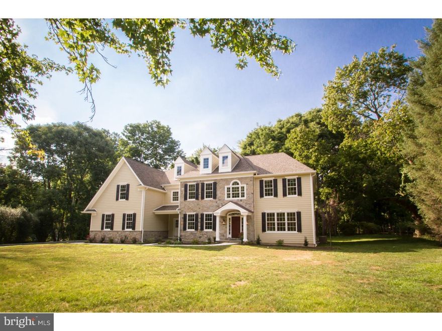 One of a kind design offering the beauty of an Estate Home and exciting floor plan for today's living by William G. Smith, Jr., Master Builder.  Outstanding quality and value for New Construction anywhere!  Situated on an exquisite one acre flat lot in much sought after Beaupre Estate section of Radnor Township with mature trees and inviting nature.  The First Floor features 9'ceilings throughout.  The Second Floor features a 9'foot ceilings throughout.  The floor plan with it's abundance  of natural light is extremely inviting.  There is a traditional center Hall Straight thru entrance, featuring a very generous trim package along with a curved staircase, Living Room, Dining Room, Library and formal Powder Room.  The informal section of the home flows seamlessly and is simply fantastic featuring a gorgeous white Kitchen with custom made cabinetry by Kountry Kraft including a large beautiful island, lovely granite counter tops also Kitchen Aid appliance package that any chef would envy.  The Second Floor features a Master Bedroom Suite with Sitting Room, 2 large walk-in closets, gorgeous marble walk-in shower and large soaking tub, and private toilet room.  4 other Bedrooms each with it's own walk-in closets and 3 other Bathrooms. A Studio / Computer area complete this floor.  There is potential for a  finished 3rd level with separate entrance and stairs leading up to an expansive space.  Perfect for one or two additional Bedrooms if desired.  The 3rd Floor is plumbed for a Full Bath.  The same goes for the extra large unfinished Lower Level; plumbed for a Full Bath.  Craftsmanship, quality and beauty describe this property located in the best of locations. Convenient to major highways, shopping, schools and public transportation. Close to world class golf course and Award Winning Radnor School District. Annual Taxes to be determined.