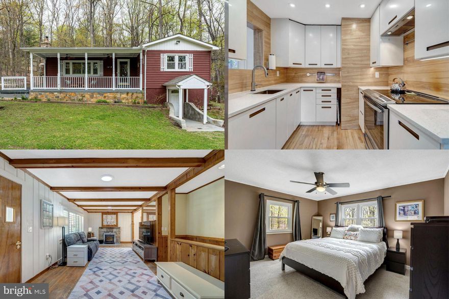 Tucked away on a serene 1.41 -acre double wooded lot, this charming cabin-style home offers the perfect retreat from the hustle and bustle of everyday life. With a blend of rustic charm and modern updates, it’s a place where comfort and tranquility come together. Whether you're lounging by the woodstove in the living room or enjoying the peaceful surroundings on the spacious deck, this home invites you to create memories in a setting that feels like a warm embrace.

The partially finished basement opens up exciting possibilities, offering the potential for a separate apartment with its own private entrance—a perfect space for guests or extra privacy. Recent updates, including a newer roof, custom windows, and an efficient heat pump system, give the home a modern touch while retaining its rustic charm.

Relax on the covered front porch or entertain guests on the large deck, all surrounded by nature. With plenty of parking space for your trailer, boat, or RV, the home is ready for all your adventures. Whether you’re seeking a cozy retreat or a place to build new memories, this home is a true gem that invites you to slow down, breathe in the fresh air, and enjoy the simple joys of life.