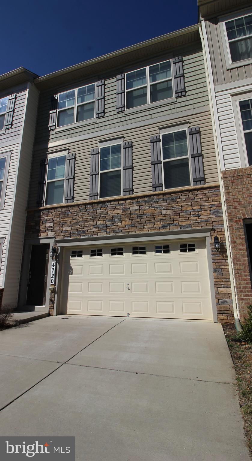 Stunning 3 Bedroom 2 Full 2 Half Bath 3 Level Townhome in Fredrick! Entering this amazing space you are welcomed by the spacious open floor plan. The main level consists of a modern kitchen, boasting stainless steel appliances, kitchen island & ample counter space. The dining room follows, leading to the enormous balcony. The living room rounds out this level, providing ample natural light and stunning hardwood flooring. The lower level is where you will find the recreation room decked out in wall to wall carpeting, great natural light & access to the private, fenced-in backyard, perfect for entertaining and much needed relaxation. The upstairs level is where you will find the bedrooms, each with wall to wall carpeting, generous closet space & great natural light. Enjoy the comfort of having an in unit washer & dryer, 2 car garage with driveway & access to 270! Available 5/1