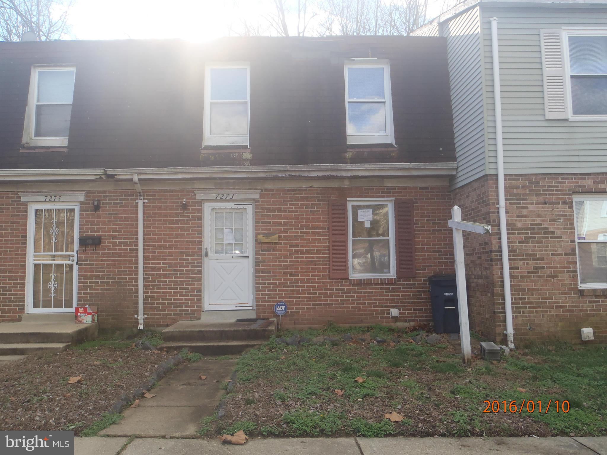Price Reduced!!! Enjoy a 3 bedroom 1 full 2 half bath townhome with separate dining room,wall to wall carpeting. Spacious bedrooms and living room in Fort Washington. This home needs some TLC but in ok condition it won't take much to spruce up. Subject to third party approval seller prefers Ultimate Title for settlement. Pending Release.