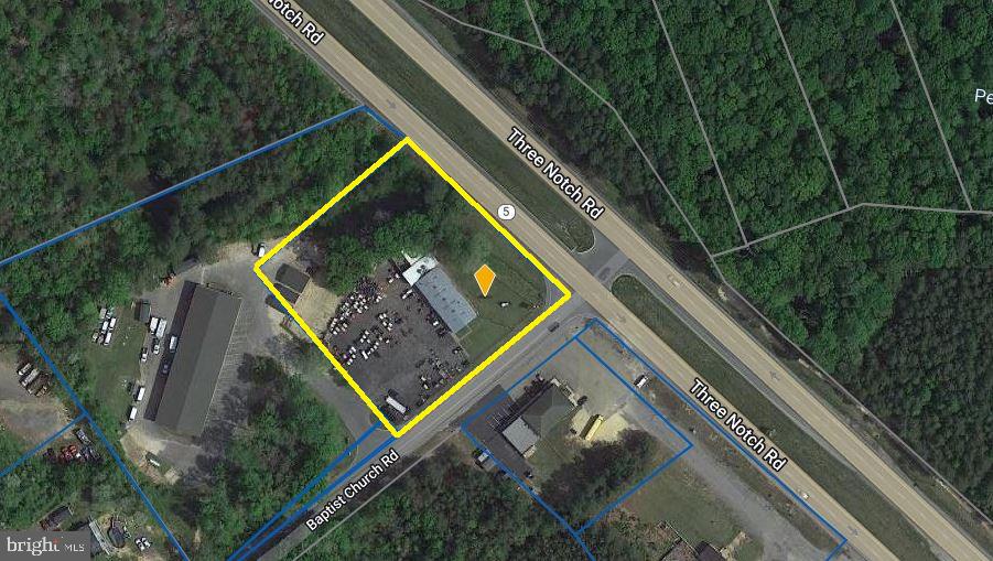 5,468 +/- sq. ft. warehouse building directly off of Three Notch Road (Route 5 South). Shop space, overhead door, fenced in yard and parking lot, office space 1st and 2nd floor, kitchenette. Signage, highway road frontage.
