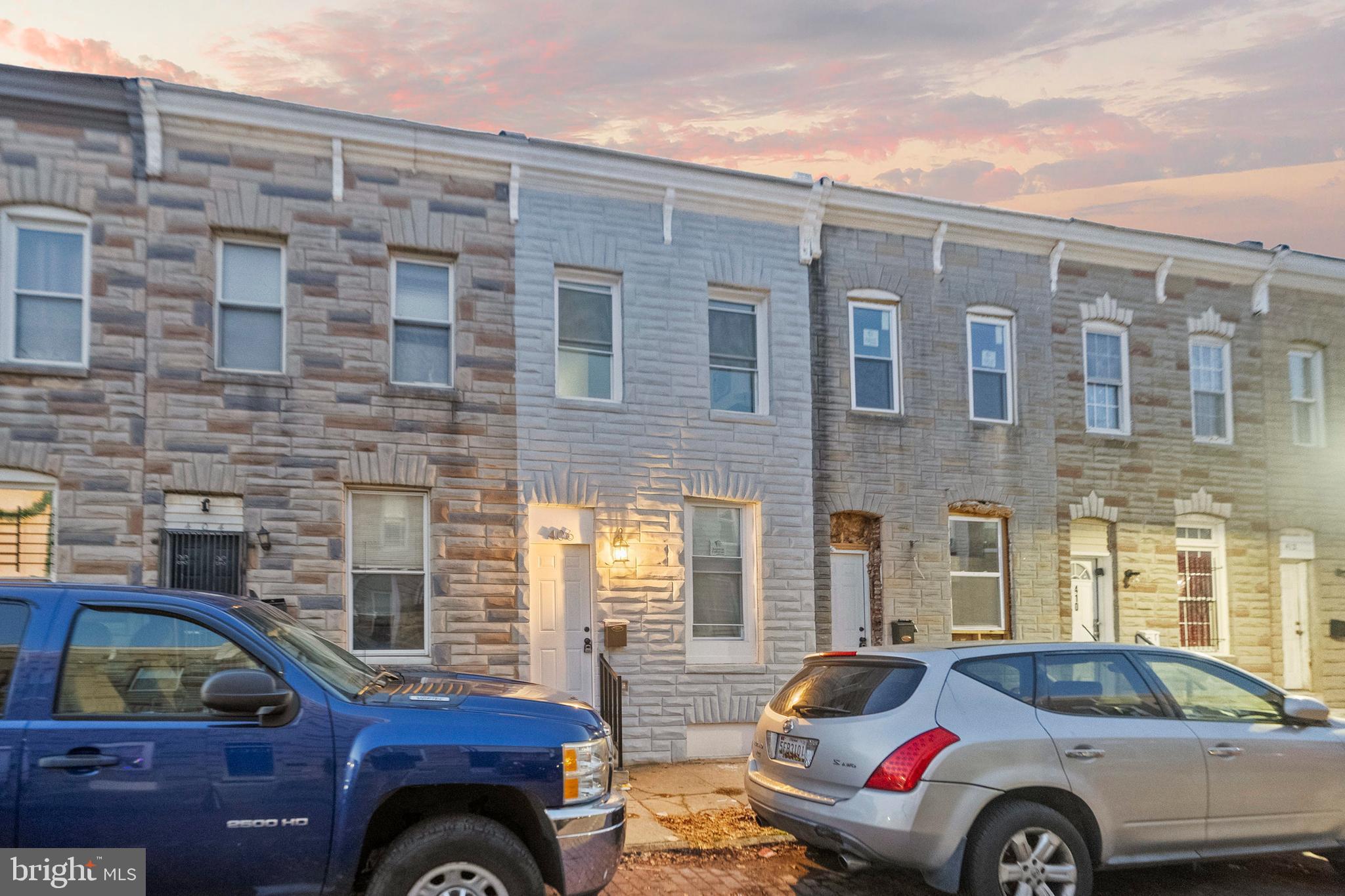 Stunning, Newly Renovated Home in McElderry Park
This charming two-bedroom, two-bathroom home, located in the desirable McElderry Park neighborhood, is ready to welcome its new owner. With thoughtful updates throughout, this property offers modern living at its finest. The spacious interior includes a fully finished basement, ideal for extra living space or storage.
The kitchen is a chef's dream, featuring sleek stainless steel appliances and a beautiful waterfall countertop. Step outside to enjoy a private balcony with scenic views of the stars, or unwind in the peaceful backyard—perfect for both entertaining and quiet nights under the sky. Don't miss the opportunity to own this exceptional home with all the features you desire.