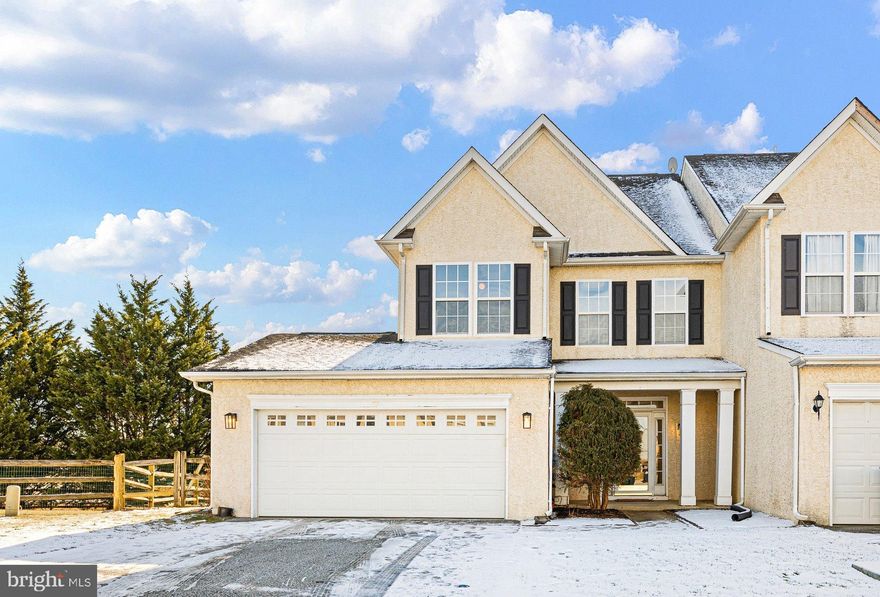 Discover a fantastic opportunity to own a rarely available end unit townhome featuring 4 bedrooms and 2.5 bathrooms, ideally situated in the sought-after Villas of Augusta. 
As you step inside, you are greeted by a charming covered front porch that opens into a spacious family room with an open-concept design that seamlessly connects to the kitchen. The kitchen boasts beautiful granite countertops and modern stainless steel appliances. Adjacent to the family room, you'll find a tranquil primary suite complete with a walk-in closet, a luxurious double vanity bathroom, a tiled shower, and a relaxing soaking tub. 
Upstairs, a versatile landing area provides the perfect space for a lounge, office, or playroom, accompanied by three additional bedrooms and a full bathroom. 
The entire home has been freshly painted and features new flooring throughout, enhancing its appeal. 
At the back, a sliding door opens to a lovely paver patio and a fenced yard that overlooks the scenic Frog Hollow Golf Course. 
With its end unit position, a spacious 2-car garage, and located within the highly-rated Appoquinimink School District, this home is truly a must-see. Welcome Home!