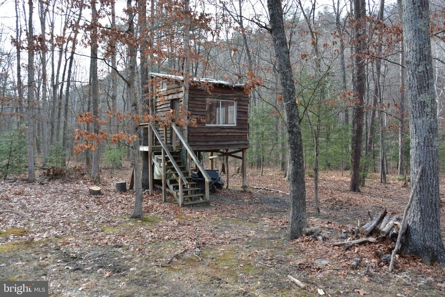 Ritters Hidden Vallley, a very desirable Recreational Subdivision in the mountains of Hampshire County (Capon Bridge) West Virginia.  Ritter's offers a swimming lake (mountain spring water) with a beach/playground/tennis court/picnic pavilion, , a stocked fishing lake Dillons Run Trout Stream.  Not an HOA, but a Maintenance Committee of property owners oversee collecting a $400 annual fee to keep the lakes and roads in good condition.  There are some covenants in place which does allow for hunting/shooting on your own property (with Hampshire County rules in place.  You can ride your ATV respectfully, on the 17+ miles of gravel roads throughout the community,  This Lot being offered is truly one of the most desirable lots you will find.  This 5 acre lot has about 300' frontage on Dillons Run Trout Stream.  The land lays very nicely with slight downhill from the road (Ritter Valley Dr) down to the creek.  There is a neat tree house within site of the water, built with stairs (not a ladder) for access,  A large grassy area surrounds the base of the treehouse and contains a cozy firepit.  The installed driveway comes off Ritter Valley Dr. all the way down to the creek frontage.  There are several building sites with a view of the creek.  Don't miss out on this one.  Spring/Summer activities are just around the corner!