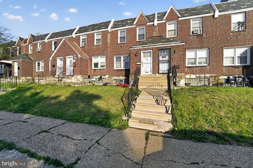 Comfort, warmth, and relaxation is what we call HOME. Welcome to 7015 Large st. Located in Oxford Circle in Philadelphia. A brick facade for durability and style. Right before entering the home, you'll notice the pleasant front yard and its vibrant flowers. An enjoyable space to sit out and unwind. Or entertain with friends/family with your new barbecue grill. Smelling the well seasoned food in the air and lots of laughter. As you walk inside, the home has a nice foyer for art. Continuing forward, the customized hardwood floors stand out. The new interior paint and the floors compliment each other. The well designed dining room is great for family gatherings; where you can build new memories. The kitchen is the heart of this special home. White cabinets tie in perfectly with the back splash. Moving forward to the second floor,  the wood staircase maintains the floor materials in endless connection. There are three comfortable size bedrooms. One full bath detailed covered from floor to wall tiles. The second floor is now complete. As the tour is almost at the end, the seller has recently installed a brand new central Air unit and heating unit. The basement is an open layout, also  featuring a 1/2 bath, and awaiting your final touch. The final surprise....... is your private driveway and car garage. A good feeling coming home and parking your car in peace. We look forward to helping you make your dream come true. See you soon!
