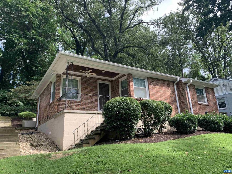 AVAILABLE 12/01/2025. Fully renovated North Downtown home. Downtown living at its best! Adorable Mid Century Modern brick ranch that feels like you are living in a jewel box in the woods. Walk to everything in downtown Charlottesville. House has heated bathroom floors, custom walk in tile shower, gas fireplace, refinished hardwood floors, gourmet kitchen with granite counters. Amazing outdoor spaces to relax and entertain. The house has off street parking behind the house. Owner/Agent.