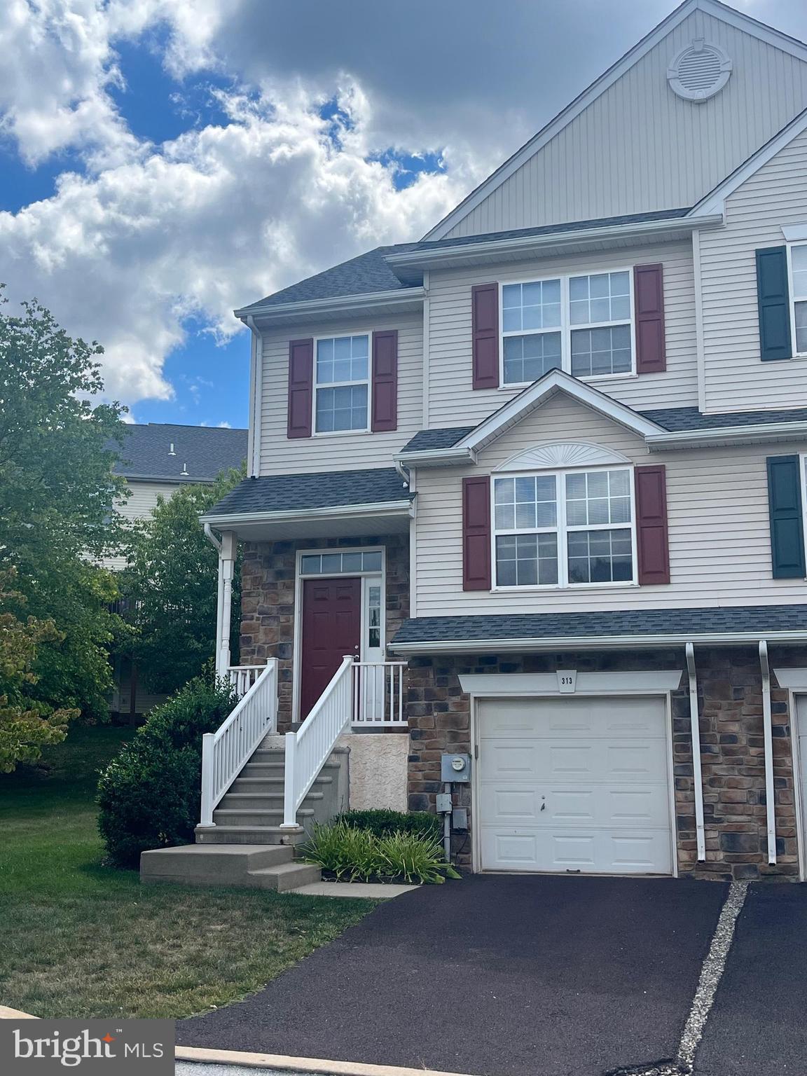 Immediately available for rent is this beautiful 3 bedrooms 2 full baths and 1 half bath END-UNIT townhome in King of Prussia. A new AC unit and fan were recently installed. Being a corner home there's plenty of natural light coming into the entire house. Enter the foyer to be greeted with gleaming hardwood flooring that flows through the living and dining areas as well as the kitchen. The living room and dining room have recessed lighting and chair-rail molding. Main level features a powder room conveniently located off the living room. The large eat in kitchen has stainless steel appliances, gas cooking, hardwood flooring, ample cabinet space and a sliding glass door to the rear deck. The second level offers a master suite with a wide closet, a ceiling fan and a full bathroom. There are two additional bedrooms and a full bathroom in the hallway. Stairs take you up to the 3rd-floor loft that can also be used as a 4th bedroom. There's ample natural light coming into this room from the large window adjacent to the staircase, as well as a skylight. This room has a wardrobe included. The lower level basement provides more living area that can be used as a home office or for recreation, and provides a lot of storage space too. The laundry room has a washer and dryer included. One-car garage and driveway parking. Enjoy this premier location in Glenn Rose with multiple guest parking spots right next to the house. Looking for space, a comfortable lifestyle and convenience? This is the house for you. Minutes to shopping/restaurants/KOP mall, PA turnpike, Rt 202, Rt 422, I-76 & close to parks. NO PETS PLEASE. Monthly HOA dues paid by owner but all utilities & sewer bill to be paid by tenant. Tenant must get renters' insurance. The landlord requires excellent credit, a clean background check, and verifiable income. Make your appointment today!