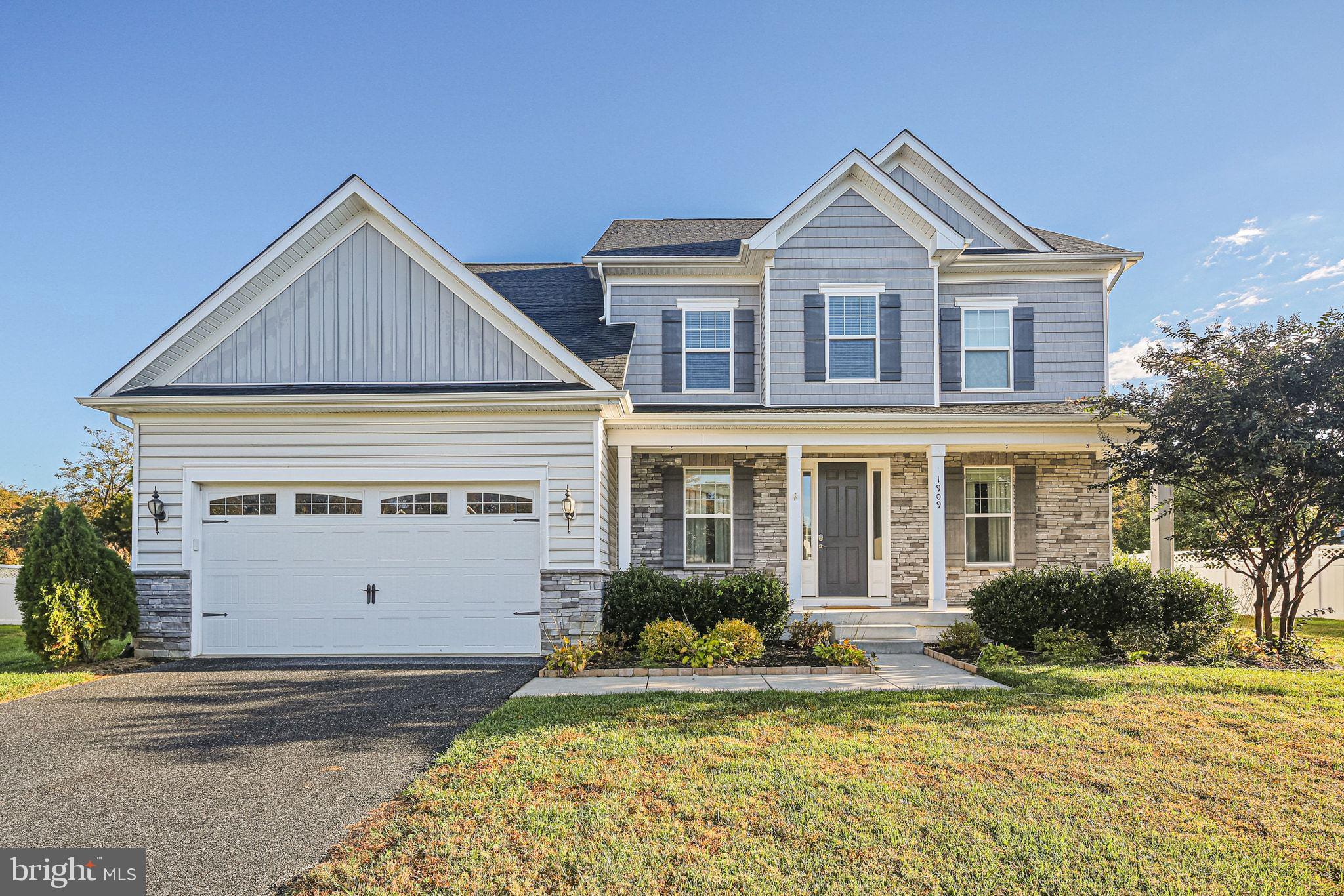 Welcome to 1909 Eleanor Ct, a stunning colonial featuring five bedrooms and three and a half bathrooms. You’ll fall in love the moment you walk in! Highlights include a large eat-in kitchen that opens to the family room, perfect for gatherings, plus a mudroom with ample storage. There’s even a cozy area off the kitchen ideal for a home office or homework station. The oversized owner’s suite boasts a custom walk-in closet and a spacious bathroom for the ultimate retreat. The fully finished basement includes a full bathroom, and the three-car garage provides plenty of space for vehicles and storage. All of this sits on a flat lot in a quiet cul-de-sac, offering both privacy and convenience.