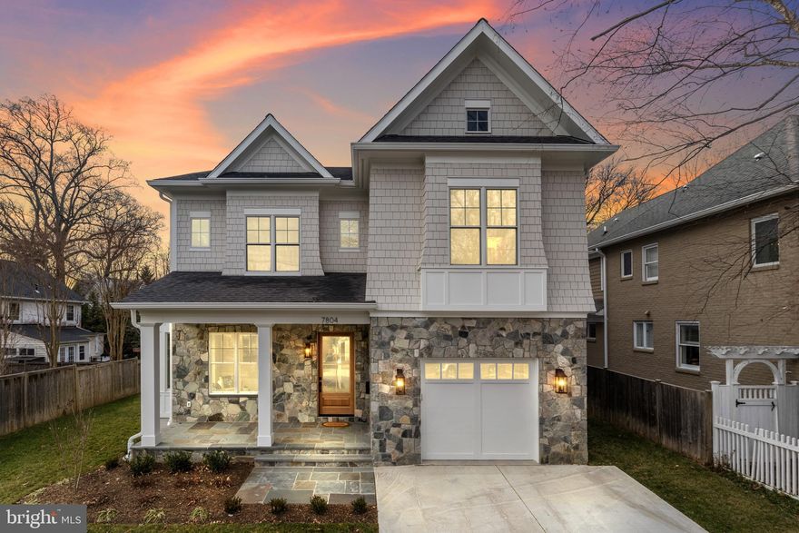 OPEN SATURDAY 1 to 3pm.  Discover the convenience of living in a beautifully appointed new home just 0.5 miles from Downtown Bethesda. This stunning residence, crafted by award-winning builder Washington Metropolitan Homes, offers a thoughtful layout across four finished levels with six bedrooms, six full baths, and one half bath. Boasting high ceilings, light-filled rooms, and white oak floors, the home provides ample space for both daily living and entertaining. Nestled in an A+ location on a picturesque, tree-lined street, this home is complete and move-in ready. Enjoy a leisurely stroll to the farmer’s market, fabulous restaurants, boutique shopping, schools, parks, and the library from this exceptionally convenient address.