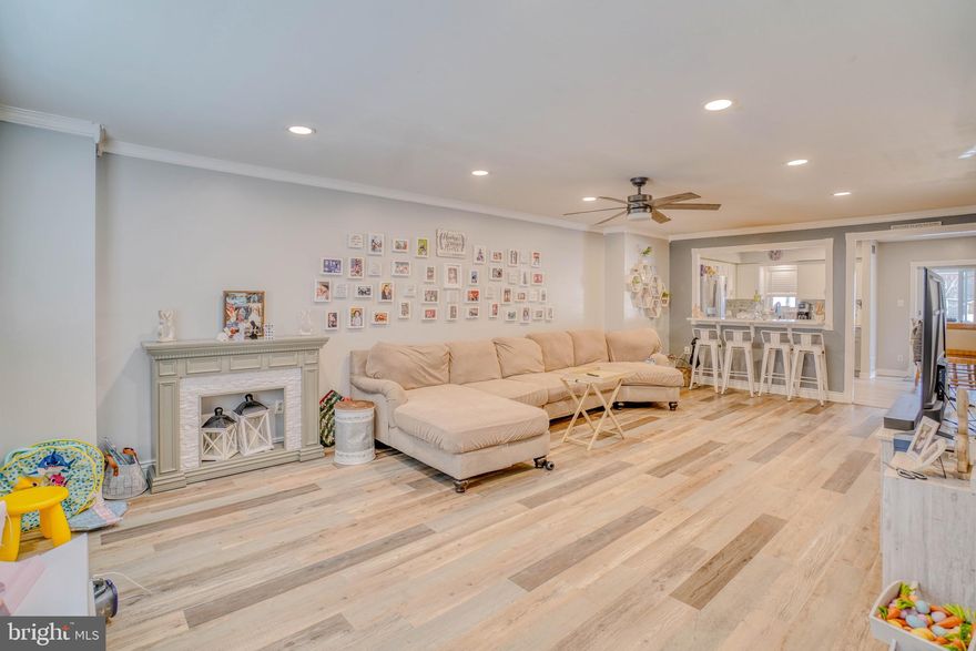 Prime Bridesburg  19137  !! With garage and 2 car driveway !!
Great interior townhome with front fenced  cement yard . 
Newer screen door with metal security door . Formal living room with front bay window with recessed lights . Newer luxury  vinyl flooring with recessed lights , ceiling fan light , crown moldings , decorative  fireplace , living room  dining room  combo . Double coat closet . Large modern eat in kitchen (2023) with stool seating area , quartz counter tops , stone accent wall , white shaker cabinets, stainless steel  appliances including refrigerator, gas range , wine fridge , deep stainless steel  sink , garbage disposal  , glass tiled backsplash, stainless  steel microwave , recessed lights . Sliders out to a modern trex composite deck , vinyl railing. , ceiling fan light , covered hard aluminum awning with grill bump out . Finished basement with ceramic tile , 2 closets , ceiling tiles , recessed  lights , new full bath with stall shower , ceramic tile floor , pocket door to laundry hall , new 100 service box and service cable . Rear exit to  garage, shed and rear 2 car driveway (3 if you put one at the end since its the end of the block )  .  Block foundation . New rear screen door . 
2nd floor  offers rear bedroom  1 with hardwood  floors , deep closet  , ceiling fan light ,middle  bedroom with celing fan light , hardwood  floors , closet . Modern hall bath with stall shower , barn style  glass shower doors  , ceramic tiled floors and walls , new vanity , sink cabinet with granite top , toilet ,and  skylight . 
Master bedroom  with hardwood floors , 2 double wall closets , accent wall , ceiling fan light .
This is your chance to own in Bridesburg with parking  !!! Come and make  this home  yours !

Professional photos coming soon !