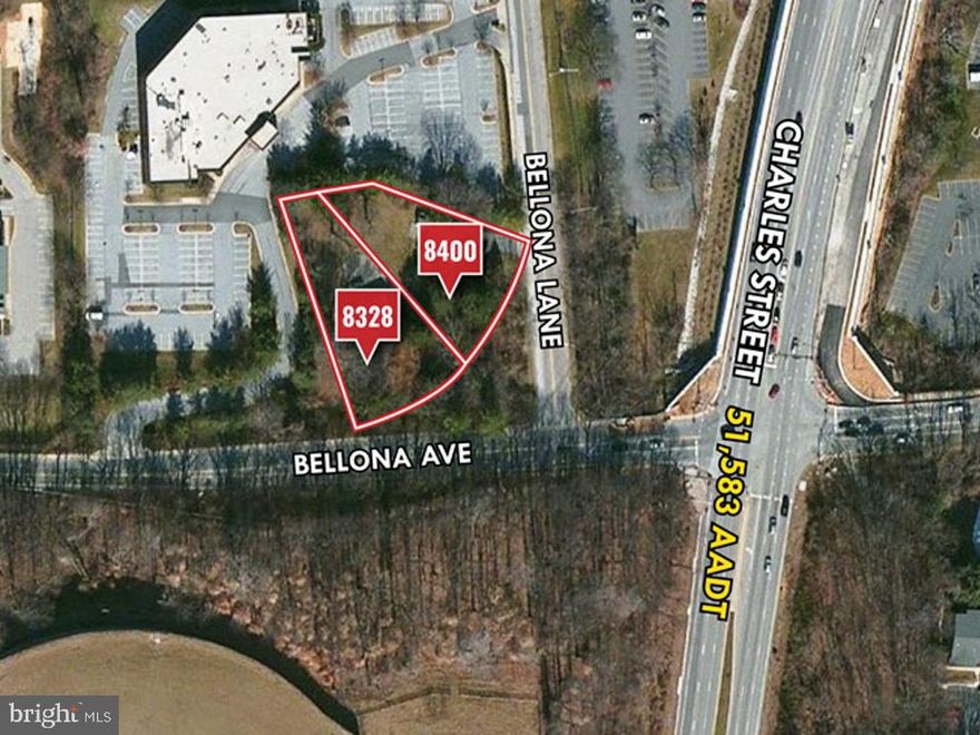 • Prime land for Office/Residential use • Just off I-695 & Charles Street • Rarely available property in Ruxton • Build up to a 10,000 SF office building • Residential homes approved