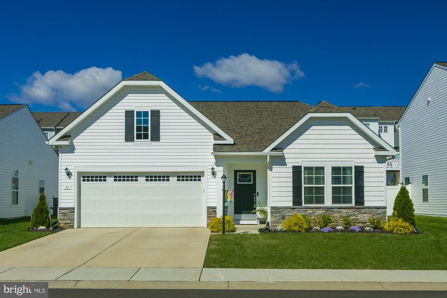 Nestled in the serene community of Overlook at Riverside, this exquisite ranch-style home, built in 2023, offers a harmonious blend of modern luxury and inviting comfort. Spanning 1,641 square feet, this residence is designed for those who appreciate high-end living with thoughtful details throughout. Step inside to discover an open floor plan that seamlessly connects the living, dining, and kitchen areas, creating an ideal space for both relaxation and entertaining. The gourmet kitchen is a chef's dream, featuring upgraded countertops, stainless steel appliances, tile backsplash, and a spacious island that invites culinary creativity. Enjoy casual meals at the kitchen island or host dinner parties in the elegant dining space, all bathed in natural light from large windows. The family room, conveniently located off the kitchen, is perfect for cozy gatherings, complete with an electric fireplace that adds warmth and ambiance. The home boasts three generously sized bedrooms, including a primary suite that offers a luxurious retreat. The primary bedroom features a trey ceiling and extra windows to enjoy the natural light.  The primary bath features a dual sink vanity and a walk-in shower, providing a spa-like experience right at home. Each bedroom is designed with comfort in mind, featuring plush carpeting and ample closet space. Additional highlights include recessed lighting, extra windows, and a laundry area conveniently located on the main floor. Outside, the property features a charming patio, ideal for enjoying morning coffee or evening sunsets. The attached two-car garage and driveway provide ample parking, while the community amenities, including basketball courts and playgrounds, enhance the lifestyle offered here. This home is not just a place to live; it's a sanctuary that embodies the essence of modern living in a vibrant community. Experience the perfect blend of luxury and comfort in this stunning residence, where every detail has been meticulously crafted for your enjoyment.