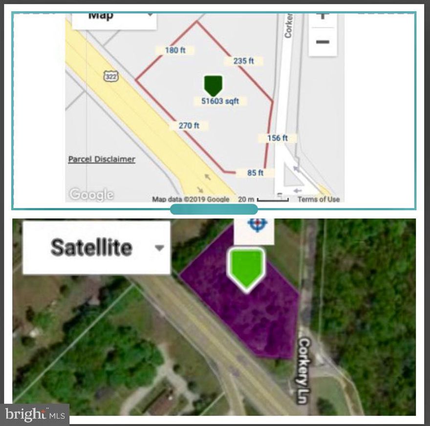 With Walmart and Applebee's one light down from this signalized corner lot on a 4 lane highway, located between the Southern Shore towns and the city of Philadelphia this is an ideal location for a business.