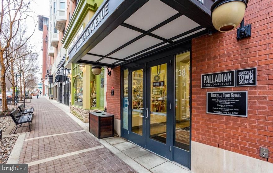 SPACIOUS AND CONVENIENT 1 bed + 1 Bath - Situated in the core of Rockville Town Center, this delightfully improved and carefully kept up spacious 1 BR condominium is an ideal home! CLOSE TO Rockville Metro, Shops and Restaurants  makes this feel like you are living in a mini City as you step out your front door.  The homy condo highlights hardwood floors, stainless steel appliances, granite counter-tops, and nice sized windows. The Palladian is accommodating with a pool, gym & club room! One parking spot is included. There is $250 nonrefundable move-in fee paid directly to The Palladian.