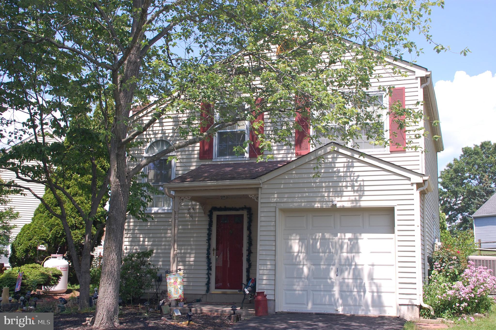 Here's a great opportunity to move into an affordable single home in the Souderton Area School District! The covered front porch leads to the Foyer with double coat closets and tiled floor. The Foyer opens to the LR with a stunning two-story cathedral ceiling! You'll also appreciate the brick, propane fireplace and open, turned staircase to the second floor with balcony. You are correct - this is a cut above the the traditional floor plan! The DR features a bay window overlooking the back yard and Pella sliding glass doors (2019) to the rear deck and goldfish pond! The fully appointed Kitchen has two windows and clear views of the LR and DR so everyone is part of the action. A laundry area and Powder Room are just off the Kitchen and next to the finished and painted garage with newer insulated overhead door. The spacious Primary BR has a 4' make-up counter and 6' x 6' walk-in closet. The updated Hall bath has a low-threshold shower installed in 2023 and is located between the Primary and second BR. Heat pump was installed in 2019. Nice exterior landscaping. Deck measures 20' x 12' and 9' x 8'. A 1 year America's Preferred Home Warranty $650.00 Gold Plan is included. Property is being sold in "as-is" condition. If you've been waiting for a single, this is it! Schedule your appointment today!