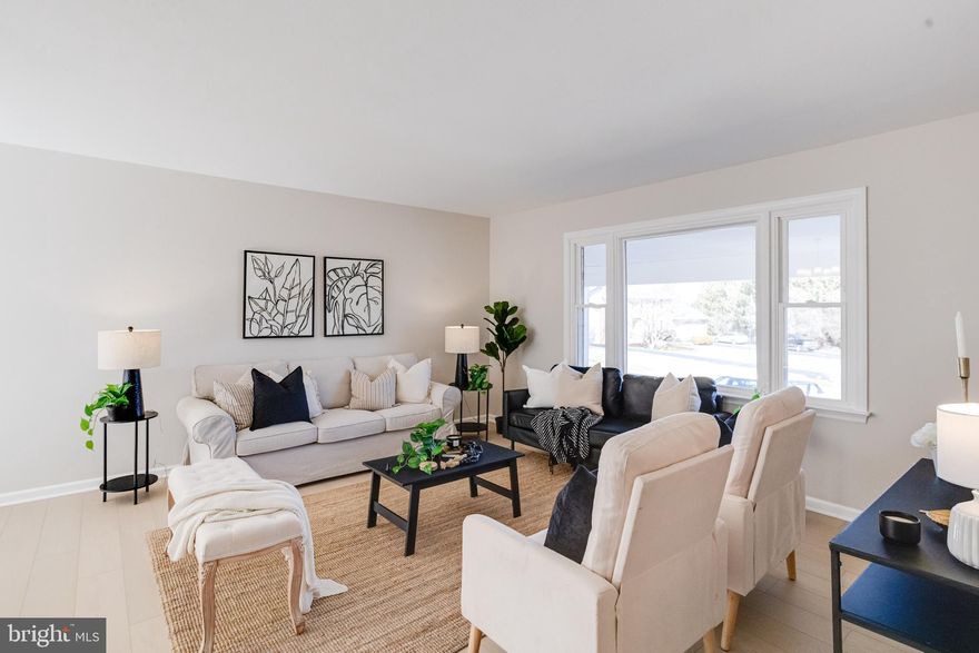 GREAT VALUE FOR BALDWIN!!! High quality renovation in the sought after Quinn community! NEW, NEW, NEW from top to bottom with so much attention to detail. Open concept main level features gorgeous kitchen with quartz counters, new cabinetry, stainless appliances, luxury vinyl flooring, and unique skylight; spacious living room and dining room with slider to new deck; primary bedroom and primary full bath with another slider to new deck; plus two more sizeable bedrooms and additional full bath. Finished lower level boasts huge family room with wood burning fireplace; convenient half bath; two more large bedrooms, and laundry room. Off street parking on paved driveway or in one car garage. Sits on over an acre with established landscaping on quiet cul-de-sac. Other highlights include: new architectural shingle roof, new windows and sliders, newer HVAC, new carpet and luxury vinyl flooring throughout.  A Little Piece of Country, yet convenient to job centers and shopping. CHECK OUT THE 3D VIRTUAL TOUR!