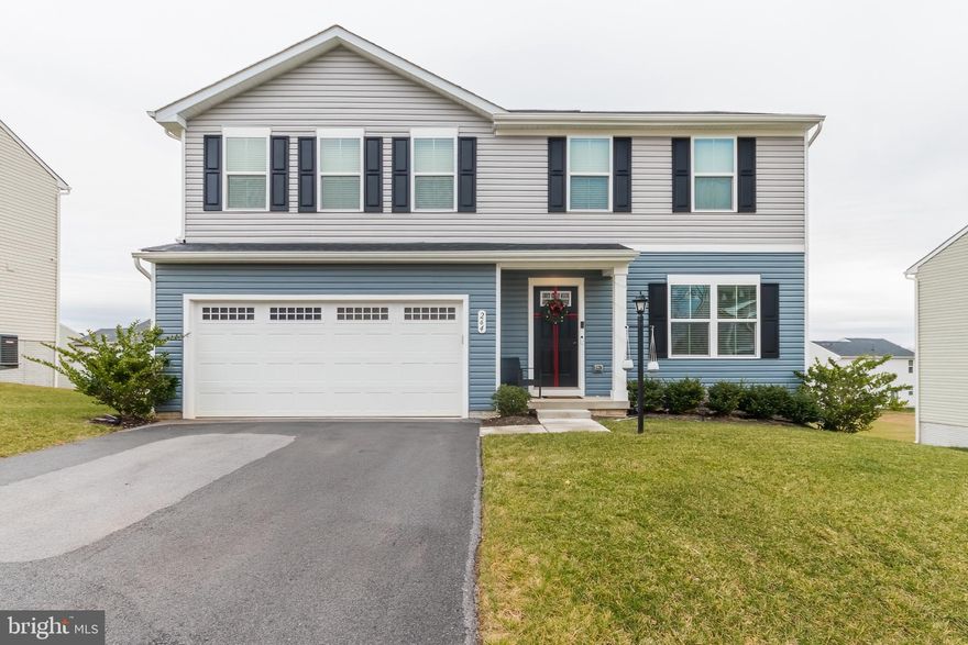 Back to active, second time, no fault of seller or home. This home has been inspected and approved for a USDA LOAN, VA LOAN. Wow what a beautiful home, 4 bedrooms and 2 1/2 baths, with a full basement, located in sought after Stonecrest Subdivision just outside of historic Hedgesville WV. This home is only 2 years old and has been meticulously taken care of. Why wait for a new home when this beautiful home is available right now. Schedule you're showing today it may not last long. The carpet will be professionally cleaned before closing. This home is ready for you and your family.