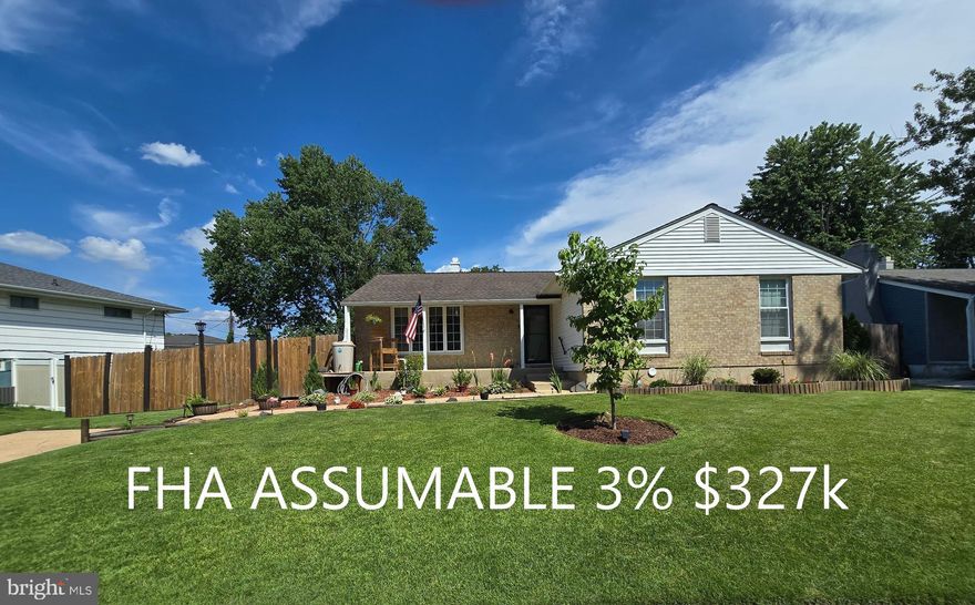 FHA ASSUMABLE AT 3% - $327k    

BEST LAWN IN THE NEIGHBORHOOD !!!  MAIN LEVEL LAUNDRY HOOKUP  !!

Oversized Rancher with a ton of updates to include an Architectural Roof!!  Large rooms throughout, including a Living Room, a separate large Dining Room, an Oversized Kitchen with space for a family room in the lower level, and a workshop.  MAIN LEVEL LAUNDRY HOOK UP IN CLOSET OF BEDROOM 3!   The basement never ends, it's so BIG,   Also has a large family room, Den with a bedroom set, office, workshop, and tons of storage!!  Great opportunity to purchase this oversized rancher with trendy updates!