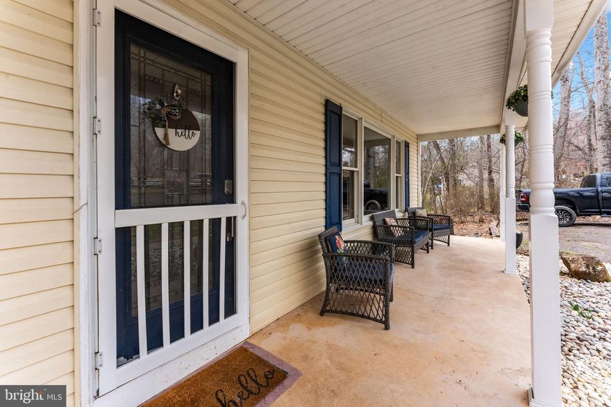 PRICE REDUCTION!!! Charming 3-bed, 2-bath home in Rixeyville, VA — move-in ready and full of character. This freshly painted residence features hardwood floors throughout (carpet in bedrooms), a large living room, an updated eat-in kitchen with room for a dining table, and updated hardware throughout. Enjoy morning coffee on the expansive front porch or entertain on the new rear deck and side porch. The yard slopes gently to a peaceful creek and backs to a treeline for added privacy; a small shed conveys. Practical updates include a newer roof (≈6 years), a separate laundry room, and two full baths. Plenty of light, comfortable living spaces, and thoughtful outdoor areas make this a perfect blend of country tranquility and modern convenience.