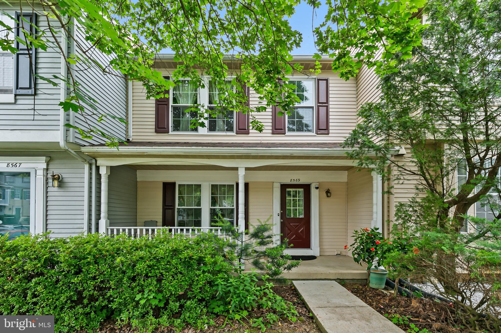 Welcome to 8569 Black Star Circle, a meticulously updated 3-bedroom, 2 full and 2 half-bath townhome nestled in Columbia's desirable Kendall Ridge community. This 1,720 sq ft Colonial-style residence seamlessly blends modern upgrades with timeless charm. The main level boasts gleaming hardwood floors and an open-concept living and dining area, ideal for entertaining. The renovated kitchen features stainless steel appliances, granite countertops, and ample cabinetry. Upstairs, the spacious primary suite offers a walk-in closet and a luxurious en-suite bathroom, complemented by two additional bedrooms and a full hall bath. The finished lower level provides versatile space for a family room, home office, or recreation area, complete with a half bath and laundry area. Significant updates include new windows and HVAC system installed five years ago, and a new roof replaced four years ago, ensuring comfort and peace of mind. Enjoy outdoor relaxation on the back patio with access to open green space. Additional highlights include assigned parking and a prime location within the highly rated Howard County Public School System. Conveniently situated near scenic walking trails, parks, shopping, dining, and major commuter routes, this move-in ready home offers the perfect blend of comfort and convenience. Don't miss the opportunity to make 8569 Black Star Circle your new home!