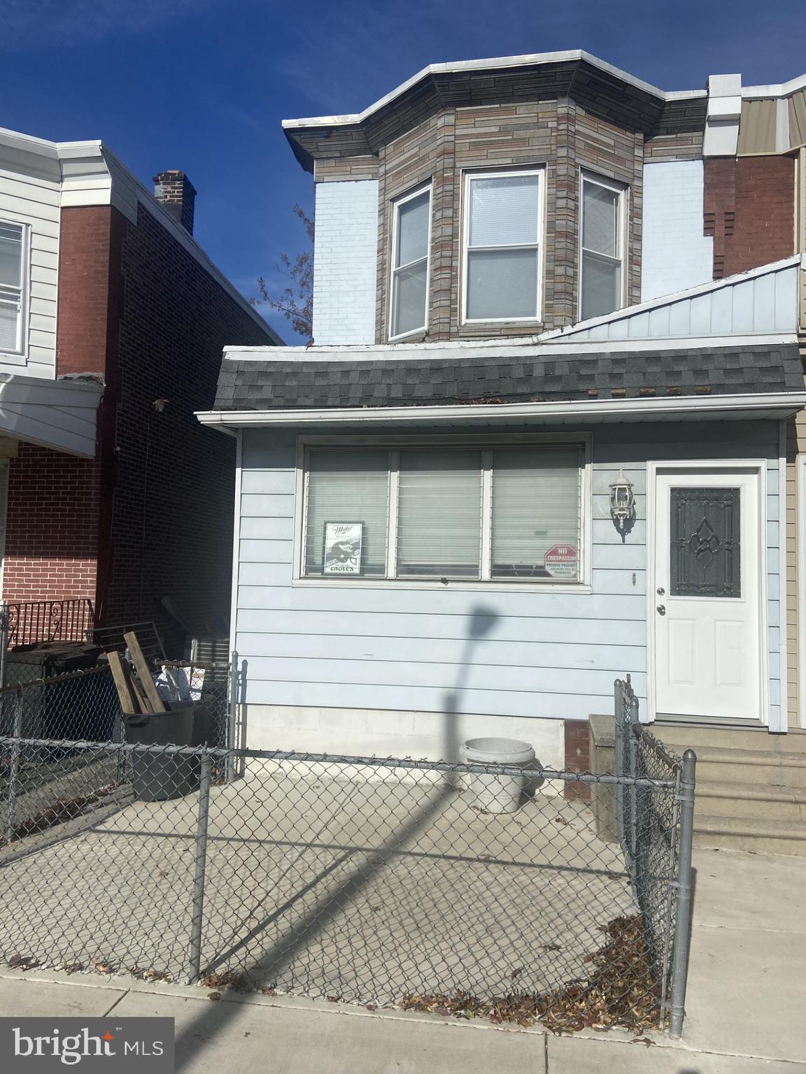 Seller will contribute $5,000.00 for Seller Assist. Welcome to the neighborhood of Wissinoming! A must see 3 Bedroom Twin with a front cement yard, heated front porch, Large Living room, semi-modern eat-in Kitchen with wood cabinets, s/s sink, gas range, formica countertops, and an exit to the rear yard& side walkway. The exterior wood work is maintenance free and newer soil pipe line (PVC). Second floor has 3 spacious Bedrooms with ample closet space and a modern 3 pc. Bath with vinyl tub enclosure and vinyl floor.