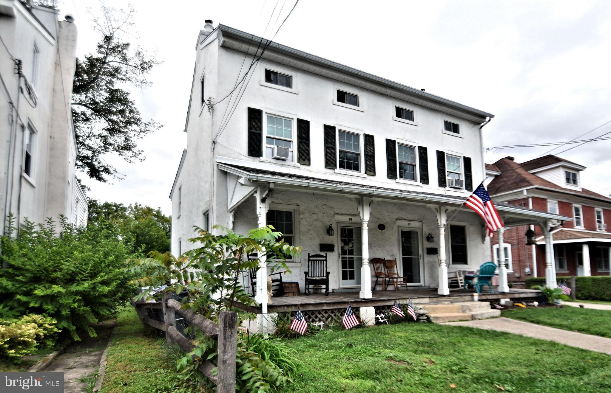 You are going to LOVE calling this charming, quaint and unique twin your home. Built in 1838, this home has the character of the era including wide plank hardwood flooring, built in cupboards & shelving, turned staircases and deep window sills PLUS unexpected closet space!! The layout of this home is cozy but the space is optimized offering 3 bedrooms plus a sitting area, a galley kitchen with granite counter tops and updated appliances, dining room with window to let in the sunlight and a comfortable living room with fireplace. It is located in the highly ranked Colonial School District. This home is conveniently located within a mile of the Plymouth Meeting Mall and is easily accessible to 476, 76 and the turnpike. Driveway & plenty of parking in the lot out back. Nice fenced in flat yard with shed. HOME HAS VERY STEEP STEPS TO 2ND & 3RD FLOOR.