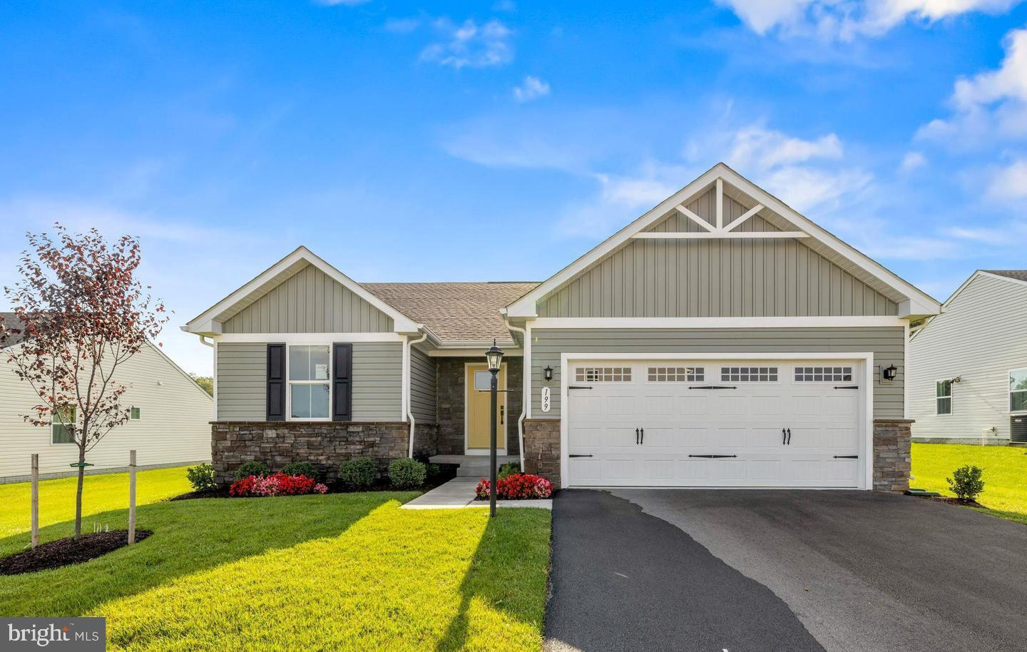 Come out to Arcadia North and check out our home of the week! Plenty of upgrades are built into this price, including our upgraded kitchen, flooring, and covered porch!
This is the to-be-built Grand Cayman Basement at Arcadia North Ranch Homes.
Enjoy the ease of one level living at Arcadia Ranch Homes where all the details have been taken care of for you! Wider doorways & hallways, Owner's bathroom with walk-in shower and seat, level-handled doorknobs, lowered light switches, comfort height elongated toilets and adult height dual vanities are a few thoughtful touches. Main-level living has never been so convenient! You'll enjoy extra included features like granite countertops, stainless steel appliances, programmable thermostat and wifi enabled garage door openers. Take in scenic mountain and pastoral views from your backyard while still being in close proximity to a wealth of daily conveniences. Arcadia offers quick easy access to Rt. 9 and Hwy 81 making it easy to explore many local areas from this ideal location. The popular Grand Cayman home features an open layout convenient for entertaining, an abundance of storage with two pantry closets and large kitchen island, walk in closets in bedrooms, and unfinished basements with choice of walk out site backing to wooded area. Enjoy extra piece of mind with your home investment with the included builder's home warranty.
Come and visit the model at: 39 Bookers Court, Martinsburg, WV 25405