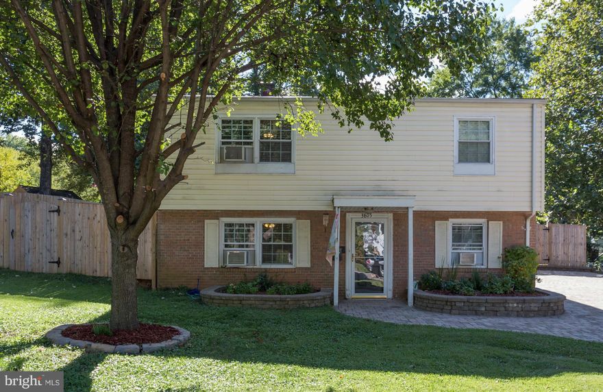 Lovely 4 bedroom, 2 full bath bi-level with wrap-around deck. Hardwood throughout main level, fresh paint in kitchen and living room.  Large fenced yard on nearly quarter acre lot with two patios and a shed.  Wide, custom stone driveway perfect for entertaining or RV/boat.  Pool conveys.