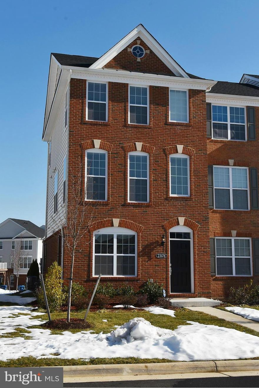 Upscale 1.5 years young, 3-level end-unit w/brick & siding townhome comes complete with in-ground sprinklers, 2-car garage w/coated & sealed flooring, 2-master suites on the Bedroom Level and 3rd-master suite on the Lower Level. The Living Level includes the living room,dining room, kitchen, deck, powder room & W & D, alarm system. Pets on case by case. Property Manager Apply online.