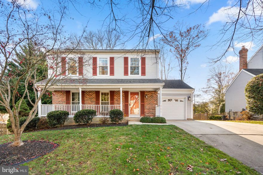 Welcome home to water-privileged Stewart's Landing! Charming 3 bedroom colonial with welcoming front porch & a 1 car garage perfectly situated on a quiet cul de sac. Classic center hall layout with formal living room & dining room, and sunken great room with vaulted ceilings and skylights.  The kitchen has been updated, featuring granite counters, stainless steel appliances and ample counter space.  Travel upstairs to the bedroom level offering 3 spacious bedrooms, with an ability to re-create a 4th bedroom.  Large primary suite with sitting/dressing area, walk in closet & updated private bathroom with designer inspired gorgeous finishes.  Large, unfinished basement awaits the finishes of your choosing. Easy access crawl space for storage. Active social community with water access. Stewart's Landing features tot lot, basketball court, walking trails and marina all within walking distance. This home has it all, hurry and schedule your tour today!