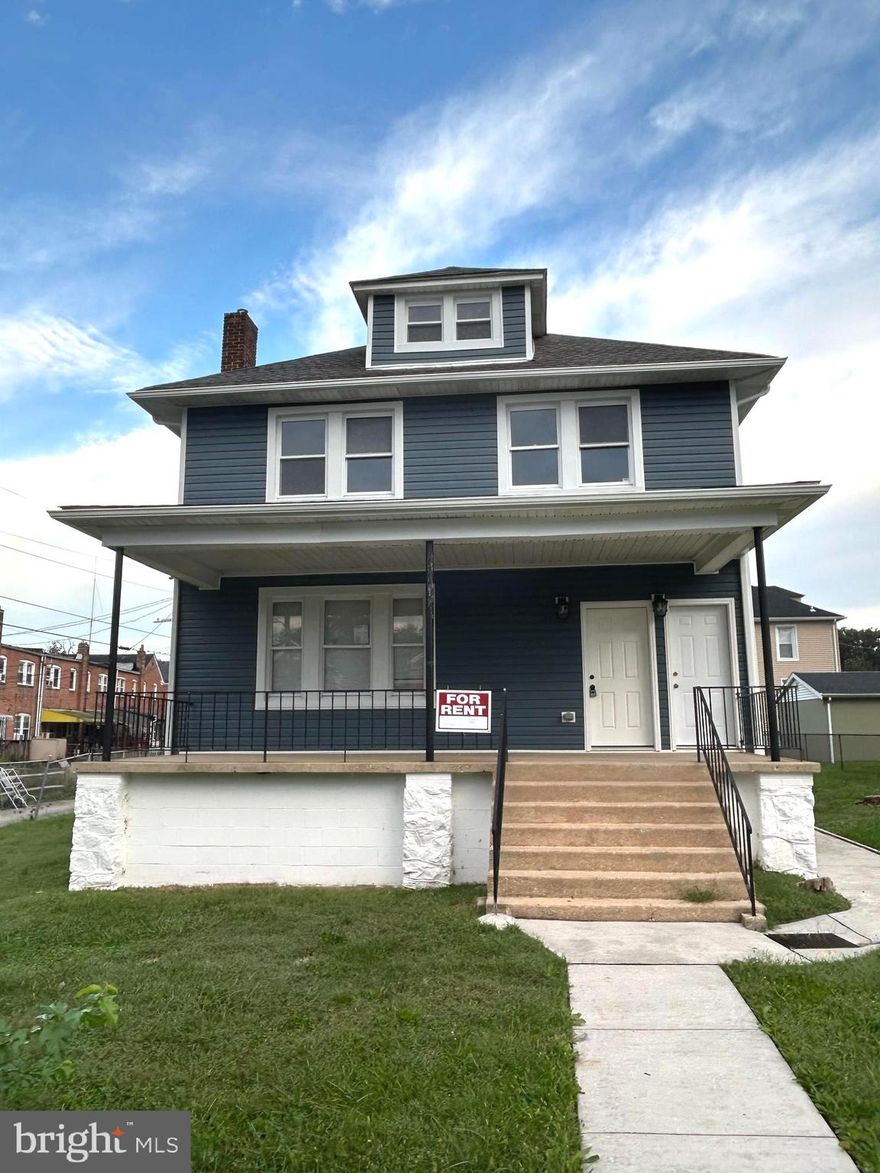 COMPLETELY RENOVATED, VERY SPACIOUS 3 BEDROOM, 1 FULL BATH APARTMENT WITH LAUNDRY IN UNIT, A HUGE GOURMET EAT IN KITCHEN AND SITUATED ON A LARGE LOT. CONVENIENT TO SHOPPING AND I-83.