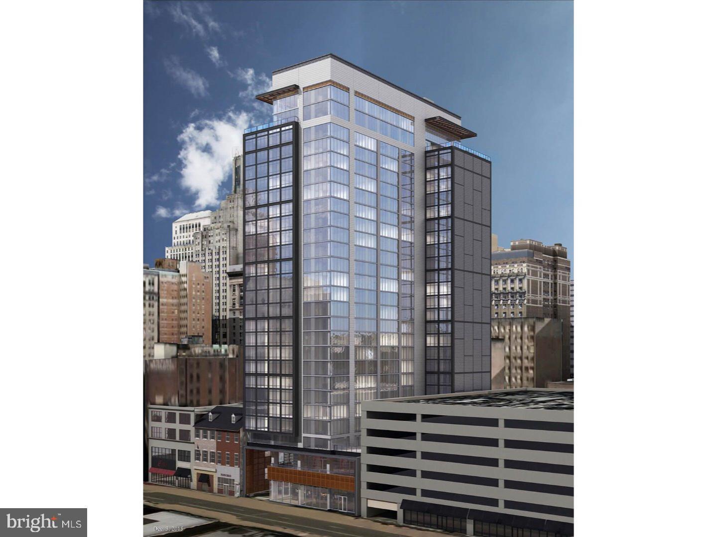 This premier apartment building is located in the vibrant Midtown Village neighborhood of Philadelphia. This modern residential complex offers a perfect blend of majestic social spaces and refined personal comforts, catering to a variety of lifestyles.

The building offers a variety of apartment options, including studio, 1-bedroom, and 2-bedroom open floor plans, as well as penthouse apartments with 10-ft+ ceiling heights and upgraded finishes. Each apartment features open layouts with floor-to-ceiling windows, hardwood floors, and walk-in closets. The gourmet kitchens are equipped with energy-efficient stainless steel appliances, quartz countertops, a dishwasher, disposal, range, refrigerator, and microwave. Some units also offer a movable island option and pantry, along with frameless Italkraft Italian kitchen cabinetry. Additional amenities include in-unit Bosch washer & dryer, air conditioning, storage units, double vanities, wheelchair accessible rooms, private outdoor terraces in select residences, and MechoShade window coverings.

The community amenities are equally impressive. Residents can enjoy a 25th-floor rooftop terrace with built-in grills, TVs, and fantastic views of downtown Philadelphia, as well as an expansive second-level terrace overlooking Walnut Street. The building also features a lounge with a catering kitchen and two-sided fireplace, a game room with shuffleboard and pool table, large and small conference rooms, and an unplugged quiet lounge with Framery office pods. For fitness and wellness, there is an indoor/outdoor fitness center with a terrace and yoga studio, fitness on demand, and an elevated outdoor dog park with a private dog washing/grooming center.

Convenience and services are top priorities in this building. It offers a 24-hour concierge, cold storage for grocery deliveries, a package acceptance and locker system, and a private porte cochère entrance. Parking is available at Parkway (waitlist), and complimentary moving assistance is provided through Updater. The building is pre-wired for Comcast or Verizon cable/internet/phone service, and Wi-Fi/internet access is available throughout. It is also LEED® Silver–certified with a green roof.

The building is pet-friendly, featuring an elevated outdoor dog park and a private dog washing and grooming center.

Ideally situated just a short walk from Thomas Jefferson University Hospital, the building is surrounded by some of Philadelphia’s hottest restaurants, bars, and boutiques. Its central location in Midtown Village offers residents easy access to the cultural and social amenities of Center City, making it a perfect choice for those seeking a dynamic urban lifestyle.

* Pricing and availability subject to change on a daily basis ** Photos are of model units ** Parking may be available for additional fee **