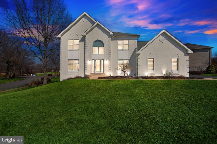 COBBLESTONES AT THORNBURY! Introducing the first single family home to hit the market in 2 years in this ever popular neighborhood! This 4 bedroom, 3.5 bath home is absolutely pristine with all of the upgrades and the floor plan you are looking for. As you pull up to the home, the curb appeal is outstanding! Beautiful views and a clean, white facade welcome you into the gracious 2 story foyer with extensive trim work, crown moldings and a motorized system to lower the chandelier for cleaning. To the left sits the beautiful Living Room, which opens to the elegant Dining Room with upgraded, gorgeous hardwood floors, wainscoting, custom trim and recessed lighting. To the right of the Foyer sits a nice sized Home Office, also with hardwood floors, recessed lighting, crown moldings and french doors. Beyond the Home Office is a Hall Closet and a Half Bath. The heart of the home boasts a spectacular Kitchen with tons of 42 inch white cabinets, granite counters, island, stainless steel appliances including a double oven and a gas cooktop, and upgraded lighting! The current owners opened up the wall between the Kitchen and the Dining Room and added additional counter seating, for a complete open concept feel. The Kitchen has a nice Breakfast area which connects to the outstanding fireside Family Room with hardwoods, along with a vaulted ceiling, skylights, wet bar and impressive upgraded lighting and trim work! A main floor Laundry Room with built in cabinetry leads to the two car attached Garage with custom installed outlet and holder for a car charger. Off of the Kitchen is an expansive, low maintenance deck with built in gas for the grill, steps to the backyard, and a gate to the driveway, with perfect views of the swingset and cul de sac to keep an eye on the little ones playing! Under the deck, the current owners added built in exterior storage so you don't have to keep everything in the Garage and near the driveway is a neat storage area for your trash cans. The handsome hardwood turned staircase guides you upstairs to the Primary Suite with spectacular custom inlay hardwood floors, a tray ceiling, recessed lighting and a huge custom shelved walk in closet. The Primary Bath offers an extra large shower with seamless glass doors, tile flooring, a huge soaking tub, dual sinks in an upgraded granite vanity, crown moldings and recessed lighting. Three more good sized bedrooms share a Full Hall Bath with dual sinks and a tub/shower. The walk out Basement is finished and has a large built in granite bar with sink, mini fridge space and a huge open area for entertaining, recreation, movie watching and play. There is a third Full Bathroom on this level and a spacious Storage Room.  Sliders take you outside to the back patio and a great back yard! There is a whole house generator, humidifier and water filtration system with RO drinking water, a swingset and an upgraded security system. The driveway was extended and repaved in 2023 complete with a built in basketball hoop. Custom shutters were installed throughout the home in 2020. The stucco was inspected, repaired and painted when they purchased the home. All of this in one of the most coveted neighborhoods around, with it's heated/lifeguarded community pool with showers, tennis and pickleball courts. There is a walking path, a pond for skating and fishing, sidewalks, streetlights, lots of open space, cul de sacs, a strong HOA, and many annual neighborhood events to participate in.  This home resides in historic Thornbury Township with multiple local parks, trails, Farmers Market and many community based events, while being so close to restaurants and shopping. Watch the township fireworks from your home and join in the annual Fourth of July Parade! Cobblestones At Thornbury is part of the award winning West Chester School District. Don't miss this rare opportunity to own a home in this fantastic community! Schedule your private showing today!