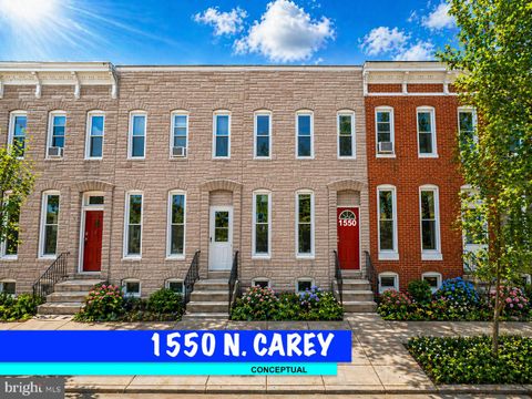 Townhouse For Sale - 1550 N Carey Street<br/> BALTIMORE, MD 21217