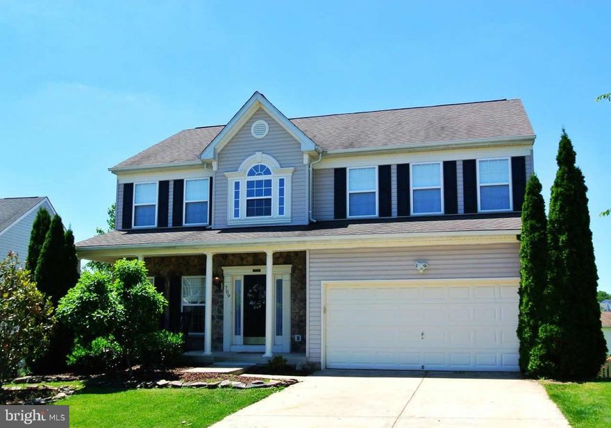 Beautiful Stone front colonial features a two story foyer, 9 Ft ceilings, gourmet kitchen with  stainless steel appliances. Large family room with Stone fireplace. Welcoming master suite with cathedral ceilings, large master bath, 2nd floor laundry.  Finished basement with walkout to paved patio and Hot tub. Composite deck off main floor. Mask required, please remove shoes after entering the property.