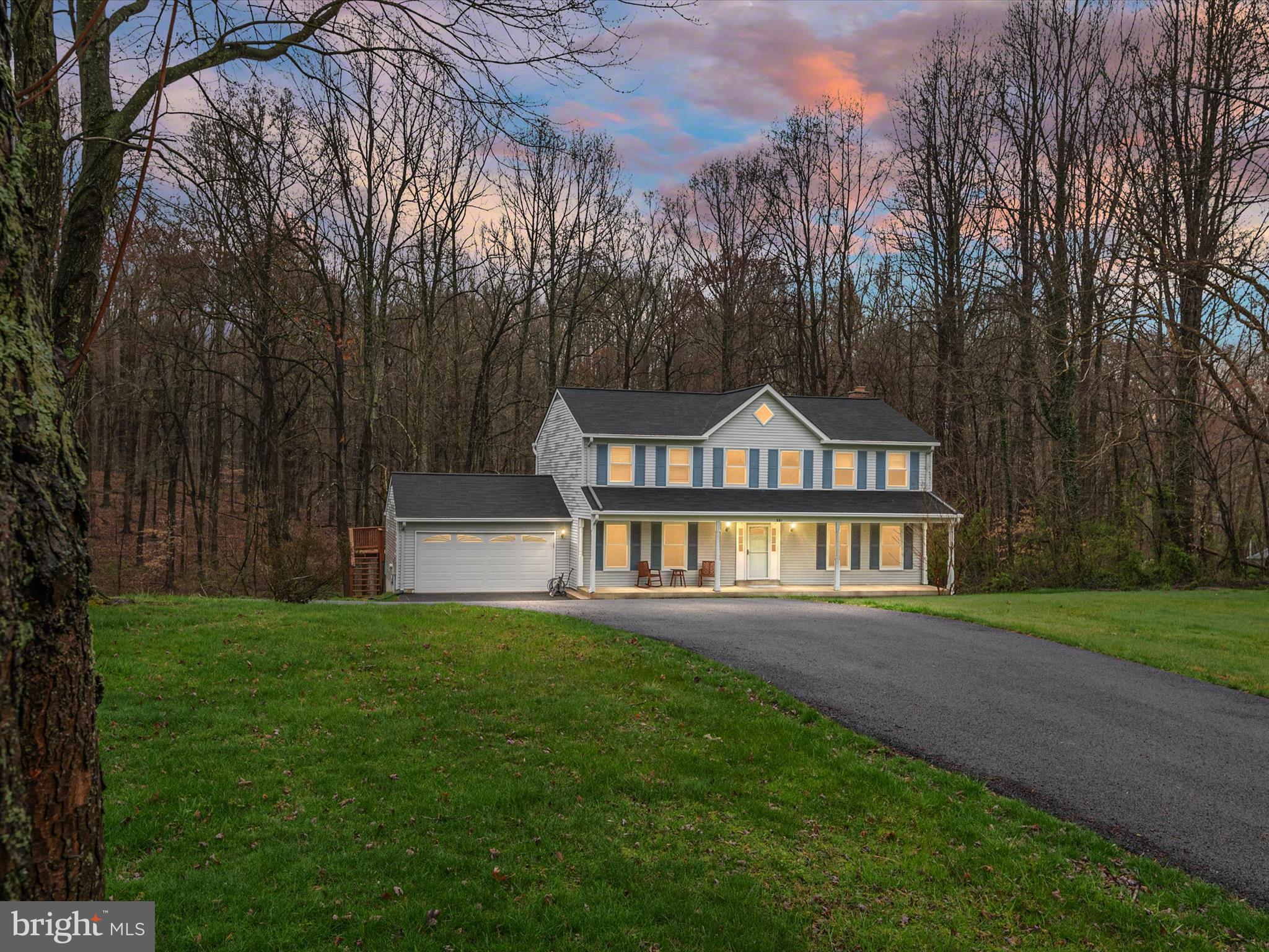 Welcome to Bay Country Estates,! This sought after Colonial features 5 (all upstairs!) spacious bedrooms, 2.5 well-appointed bathrooms, and a host of desirable amenities. Situated on an expansive one-acre lot, the home offers picturesque views of nature and is enveloped by mature trees, providing both privacy and a peaceful ambiance. Externally, you can enjoy leisurely moments on the sizable rear deck or the inviting front porch. Internally, the home has been meticulously maintained, showcasing updated carpets on the main and upper levels, and beautifully refinished hardwood floors on the main level. The kitchen serves as the centerpiece of the home, boasting pristine white cabinetry, granite countertops, and stainless steel appliances, creating an ideal space for culinary pursuits and social gatherings. The family room is a cozy retreat, complete with a fireplace and direct access to the outdoor deck, making it a perfect spot for morning relaxation or evening enjoyment. Additionally, the finished walk-out basement offers versatile space for storage, a home office, or recreational activities.The property has been thoughtfully updated with a new roof installed in 2019, Newer windows, a radon mitigation system, and new HVAC system inside & out, ensuring optimal comfort throughout the year. Energy efficiency has been enhanced with additional attic insulation, and the interior has been freshly painted, presenting a blank canvas for personalization. This meticulously cared for home is tailored for the discerning buyer seeking a harmonious blend of luxury, comfort, and natural beauty. Don't miss this chance to call this property your forever home, just in time to embrace the splendors of Spring!