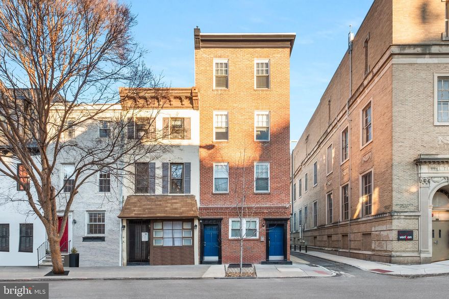 This PRIZE property offers value, elegance, and CASH FLOW, as an investor or OWNER-OCCUPANT !
A true rarity in the always sought-after Rittenhouse Square- A 4 unit corner building with 4 (four) 1 & 2-bedroom and 1.5 baths units. The first 2 floors are tenant occupied and the upper 2 floors are owner occupied.
The apartments are all in good condition- spacious and bright, with hardwood flooring throughout, separate kitchens, wall-mounted AC units, and baseboard heating.
A unique opportunity to purchase 4 VERY clean units and just minutes from Rittenhouse Square, Penn and Drexel Universities.