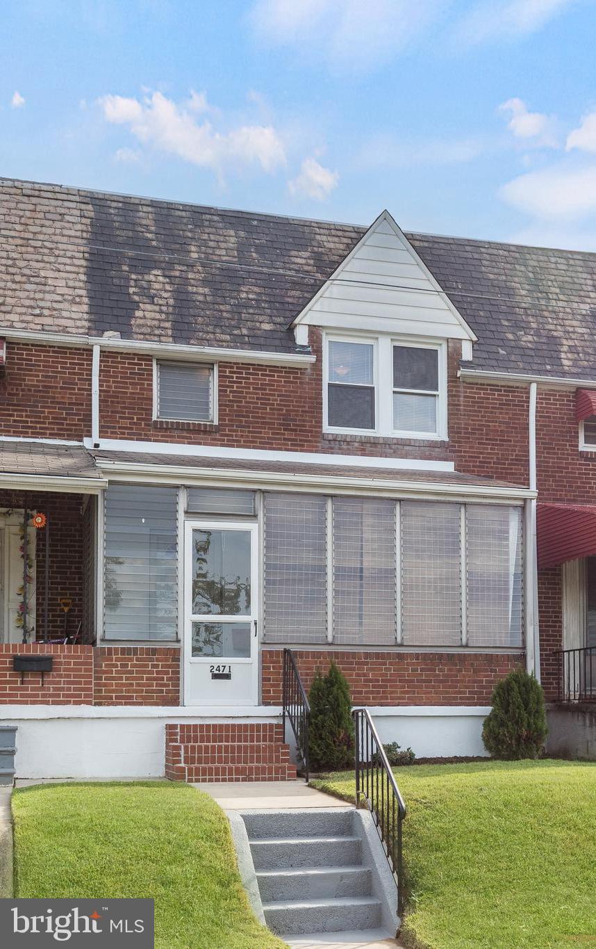 This charming Colonial townhouse in the heart of Dundalk offers a perfect blend of comfort and modern living. Facing the Fairway-Keyway Park, this home has been lovingly maintained and features a warm, inviting atmosphere throughout its spacious interior. Enter through the enclosed front porch with Jalousie windows. Inside you will discover beautiful hardwood floors and luxury vinyl plank flooring that enhance the open floor plan, creating a seamless flow between the living and dining areas. The eat-in kitchen is a culinary delight, equipped with stainless steel appliances, including a built-in microwave, gas range, and dishwasher. Enjoy casual meals at the kitchen island or in the cozy dining area, bathed in natural light from the replacement windows. Upstairs, you’ll find three spacious bedrooms and a full bathroom with a tub shower, perfect for unwinding after a long day. The partially finished basement offers additional living space and laundry facilities, with easy access to the outside. Outside, the property boasts a private, fenced back yard . The detached garage and on-street parking ensure convenience for you and your guests. This home is ideal for those seeking a peaceful retreat while still being close to local amenities.