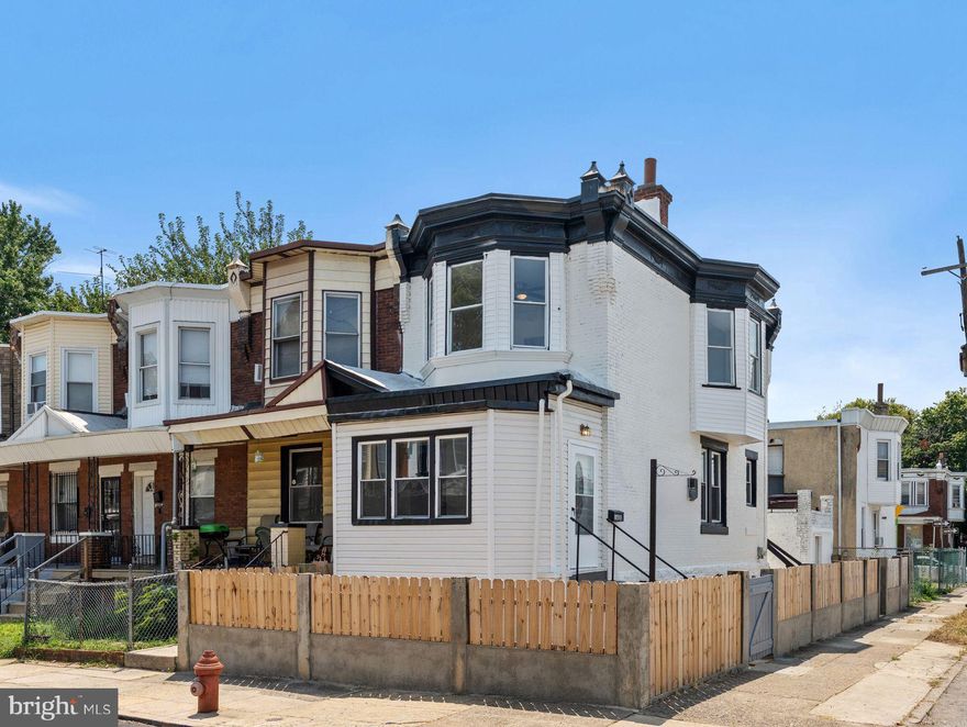 Welcome to this stunning end-of-row home that blends modern updates with classic Philadelphia charm. Situated on a corner lot, this bright and spacious property offers both style and convenience.

Step inside to find a sun-filled enclosed porch, perfect as a reading nook, office, or mudroom. The open-concept living and dining area features fresh neutral tones, new flooring, recessed and modern lighting, and original details that give the space character. Large windows throughout flood the home with natural light.

The kitchen has been updated with stainless steel appliances, sleek cabinetry, tiled backsplash, and plenty of counter space for cooking and entertaining.

Upstairs, you’ll find generous bedrooms with ample closet space and refreshed finishes, along with a  full bathroom.

Situated just a short stroll from public transportation—trolleys, buses, and the nearby 40th St Station on the Market–Frankford Line—commuting to the University of Pennsylvania, Center City, or any other part of the city couldn’t be easier.

Daily errands are effortless too, with local grocery stores, coffee shops, and restaurants all within comfortable walking distance.

This turnkey home is perfect for first-time buyers, investors, or anyone looking to enjoy modern living in a classic Philly neighborhood.

📍 Don’t miss your chance to own this move-in ready gem!