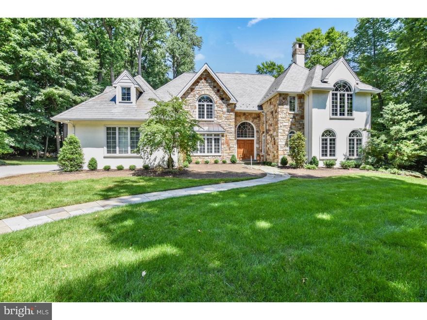 NEW LISTING - NOT PREVIOUSly ON MARKET!!! This beautiful home is located in the highly desirable D'Orsay community, and enjoys the quiet cul de sac setting of this small community of 30 homes built by CF Holloway. Meticulously updated and renovated over the past few years, this home exhibits the quality and character not usually found in newer homes. Highlights include stunning custom woodwork, wainscoting and moldings, pocket doors with antiqued mirrors, interior French doors with beveled glass, Hard wood floors throughout most of first and second floors, three gas fireplaces, stunning palladium windows in many rooms and each room has its own character and style. The 2 story elegant Foyer features curved wall and staircase. The stunning Living Room has a magnificent coffered ceiling, unique arches and doorways, and a beautiful two sided marble fireplace that also graces the Library, a remarkable with 5 palladium windows. Formal Dining Room with wainscoting and lovely moldings, a two story Great Room with floor to ceiling stone fireplace and open to the beautifully renovated Kitchen with quartz counters, high end custom cabinetry, two full size side by side gas ranges, large island with granite top and separate breakfast room. Two PRs and Butler's Pantry also renovated, show the attention to detail.  Circular flow and open floor plan designed for informal entertainment as well as more formal events. Spacious MBR with stunning and stylish new MBA with gorgeous tile floor, large stall shower, double vanities and built-ins with window seat, and large walk-in closet completes the master suite.  The additional four bedrooms are all very large with excellent closet space. Two Bedrooms share a connecting Bath that was completely renovated and flair and character. Fourth and fifth Bedrooms share the new hall Bath, redesigned and renovated with high quality and unique features. All Bedrooms have wood floors. Basement playroom has a simple and clean finish, and is large enough for many different activities to go on at the same time. A secluded and intimate flagstone patio is the perfect spot to enjoy the fenced backyard. Wonderful home in award winning Radnor School District.