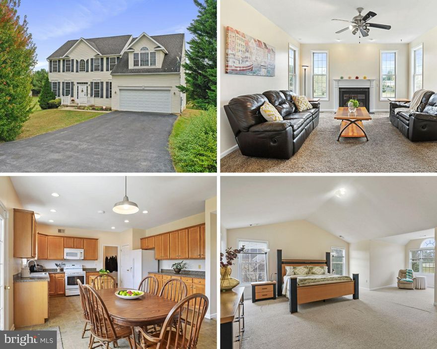 Nestled in the charming Amberfield community, this  home offers a perfect blend of comfort and elegance. With 5 spacious bedrooms and 3.5 bathrooms, there's ample room for relaxation and entertaining. When entering the home you walk into the 2 story foyer with a formal living room on the left and a formal dining room on the right.   The heart of the home features a cozy family room with a propane fireplace off the kitchen & breakfast nook. In addition the main level offers a half bathroom, office and laundry room.  The upper level has 5 bedroom and 3 full bathrooms.  After a long day retreat to the primary suite that offers a sitting room, walk-in closet and private bath with a soaking tub and walk-in shower.  The expansive basement already has a full bathroom and offers endless possibilities, with space for additional rooms and a walk-up stairs to the backyard.