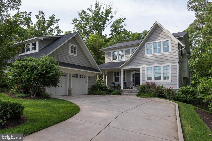 Stunning 2012 home built by Len Matthews of M4. Over 4400 sq ft in house + 500 liv sp over the gargage. Beautifully decorated 5BR & 4.5BA w/ high-end fixtures expertly chosen. The above grade basement w/ floor to ceiling windows is filled w/ nat.light. It leads to fully fenced-in flat rear yard.Two-car detached garage w/ private office above