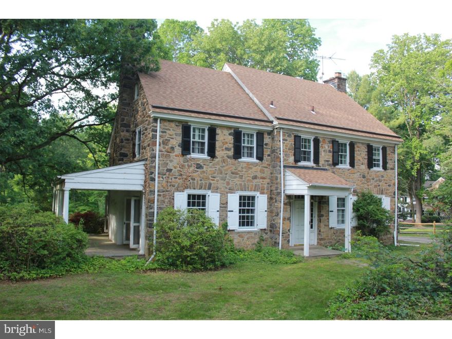 Location..location..location ! Opportunity Knocks?. Return this perfectly located Traditional Stone Colonial to its Elegance. The Northside St.Davids location offers easy access to Wayne, to the train and to Highways. This Home features a classic floor plan. The front door opens to a through Center hall. A large Living room features a fireplace, built ins and french doors to a covered porch. The Den boasts built ins and a fireplace. The Dining room is large and opens to a pantry area. The Kitchen is eat in and well lit w outside entrance to a deck. There is a first floor Laundry room w door to the garage, and a Formal powder room. Upstairs a large Master Bedroom and bath and 5-6 other Bedrooms and 3 additional Baths. Full Stairs to an attic. Most of the house has hardwood floors. This Home needs Updating and Renovation?but your efforts will be rewarded with the opportunity to enjoy a Fab Home in a great location. The lot is slightly more than an acre and mostly flat?and backs up to Fenimore Woods.