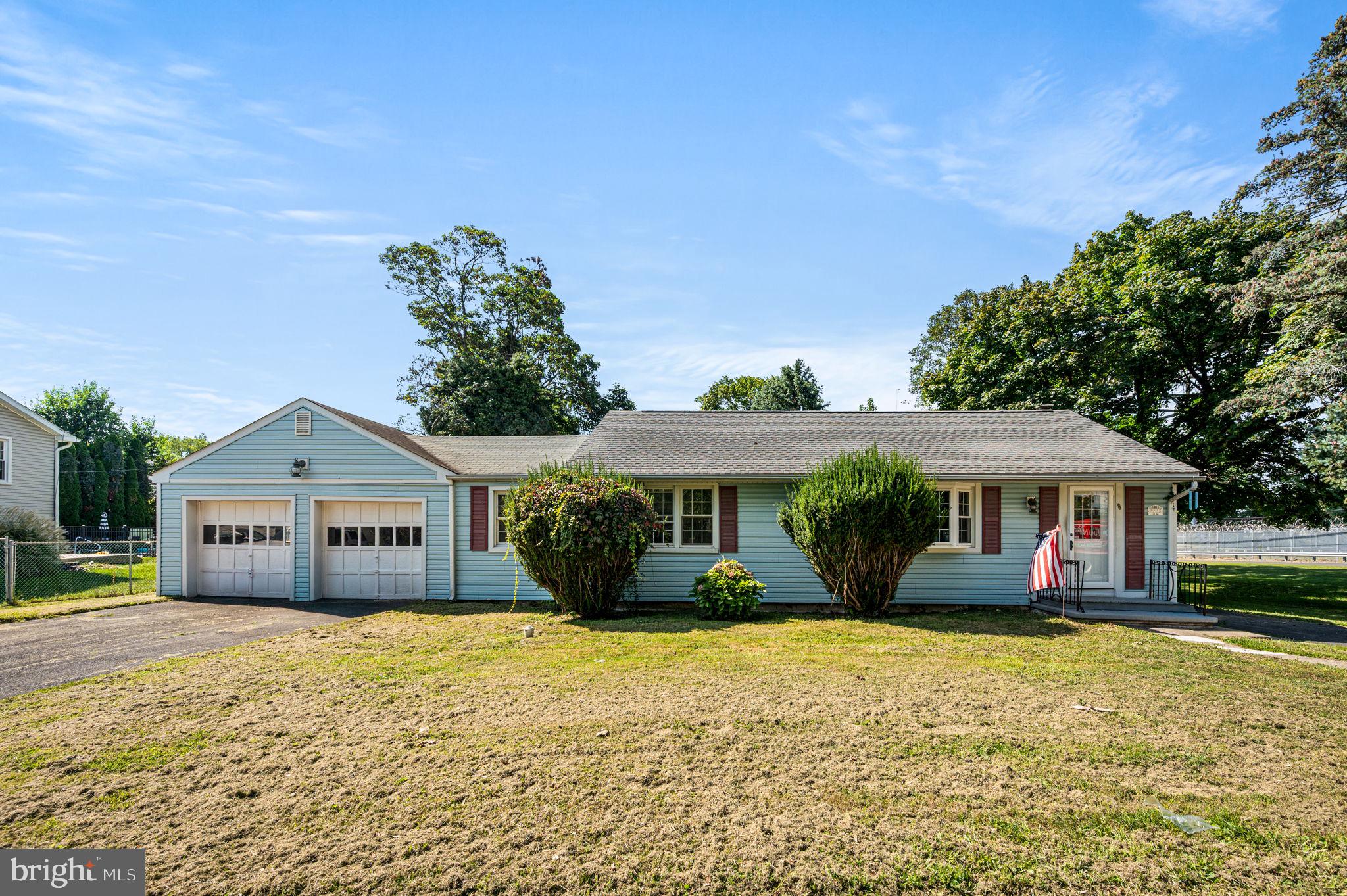 Completely remodeled 3-bedroom, 1-bath ranch home in the heart of Bristol. Brand new kitchen with all new appliances, new flooring throughout, and a modern bathroom. Systems include new furnace, central AC, heat, and hot water - all gas powered for efficiency. One room can serve as a home office. Additional features include a large double-car garage with abundant storage, a full basement for extra space, and a nice-sized backyard. Excellent natural lighting throughout. Convenient location close to shopping, restaurants, major roadways, downtown Bristol Borough, and the Delaware River. Available immediately. Lease price $3,200/month.