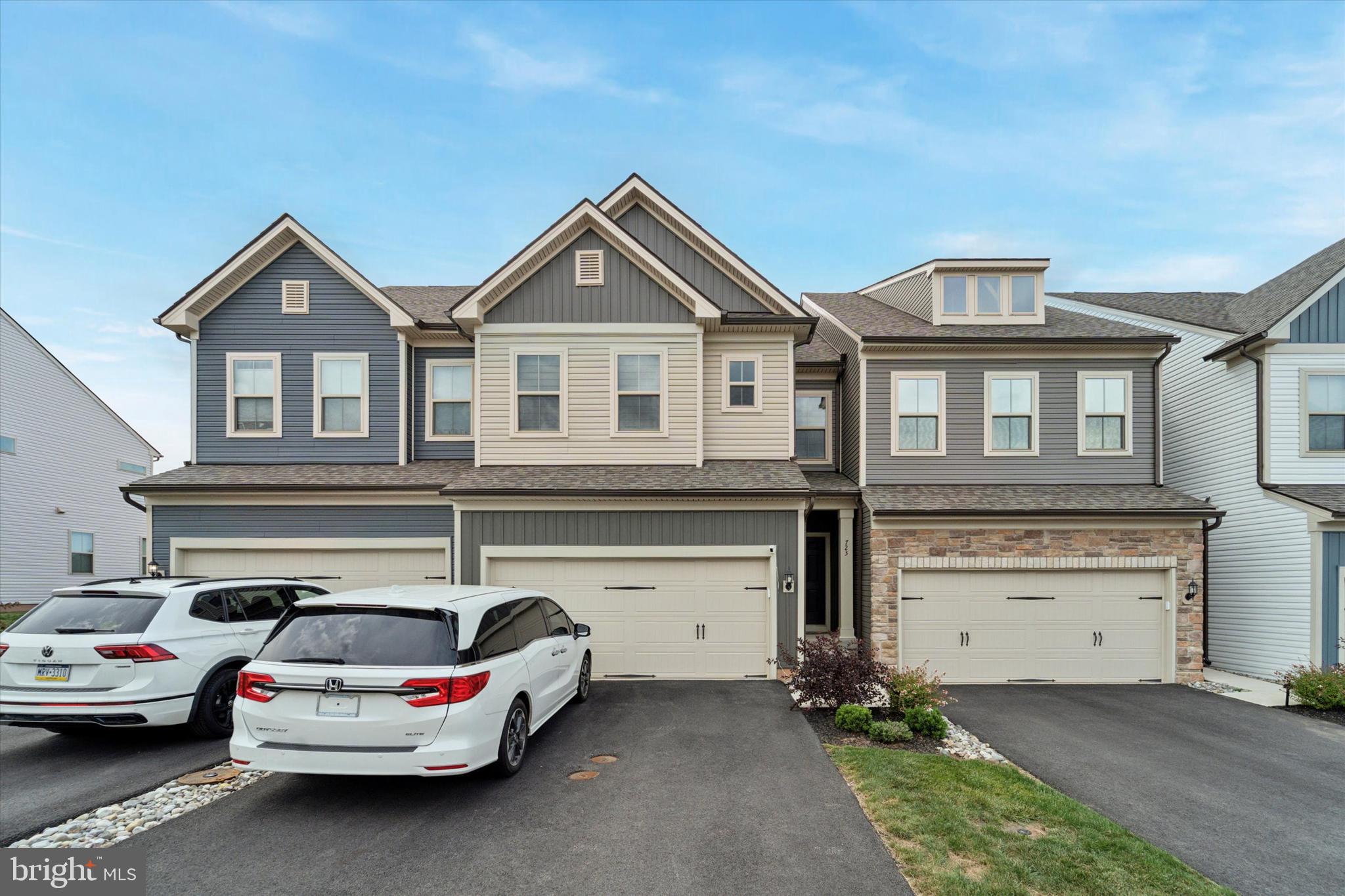 ALMOST BRAND NEW HOME!! 2024 BUILT!!
Welcome to this stunning 3-bedroom, 2.5-bath carriage home in the sought-after Reserve at Franconia community in Souderton. With almost 1900 sq. ft. of living space, this residence blends modern upgrades with timeless charm.
Step into a bright and open floor plan featuring a spacious living room, a formal dining area, and a cozy family room perfect for gatherings. The chef’s kitchen is equipped with granite countertops, stainless steel appliances, and abundant cabinetry—ideal for both everyday living and entertaining.
Upstairs, the luxurious primary suite offers a walk-in closet and a private bath. Two additional bedrooms provide flexible space for family, guests, or a home office. The unfinished basement, complete with rough-in plumbing, offers endless potential for future expansion.
Enjoy outdoor living with a private backyard and deck, perfect for summer barbecues or quiet relaxation. A two-car garage and driveway add convenience.
Located in a peaceful neighborhood yet close to shopping, dining, schools, and major routes, this move-in-ready home is the perfect balance of comfort and convenience.
Don’t miss your chance to make it yours!