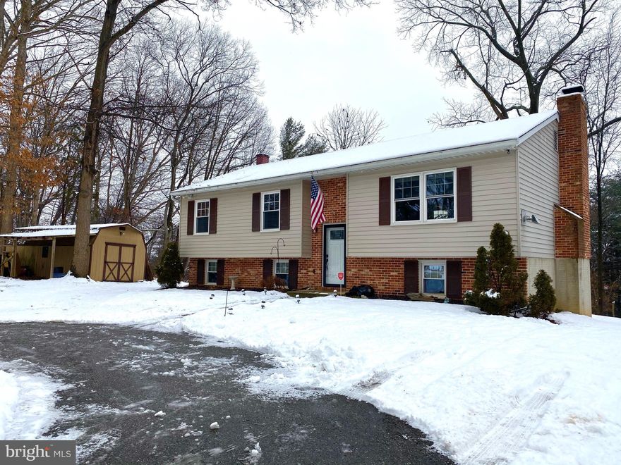 You don't want to miss this updated split foyer on a private .96 acre lot!  This home is move-in ready and has 4 bedrooms and 2 full baths. The main level features a rare open concept kitchen, dining, and living. There are many updates including fresh paint, new light fixtures, granite countertops with a backsplash, renovated bathrooms, pellet stove on main level, 30 year architectural roof with new gutters and gutter guards (2016), hot water heater(2020), copper pipes were changed to CPVC (2018), large outdoor shed, partially fenced yard, and many more.