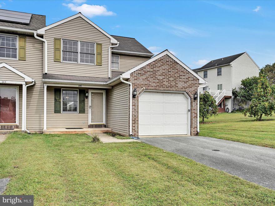 Step inside this 3 bedroom 1 1/2 bath END UNIT town house in Chapel Gate Community in Cocalico School District.  Large CORNER lot which backs to the West Cocalico Township Park. The kitchen has lots of cabinetry & STAINLESS STEEL appliances. Living room, dining room, kitchen, and 1/2 bath complete the main level. Upstairs you will find 3 nice sized bedrooms and a  full bath. The FINISHED LOWER LEVEL has a spacious FAMILY ROOM with a WET BAR and laundry. Large rear DECK and attached 1 car GARAGE too. The PB plumbing was replaced with PEX by a local company. Refrigerator (newer), washer (newer), dryer, and freezer are also included with the sale. The community PARK which is close by, offers walking trails, playground, pavilion, ball field, and basketball court.  Convenient LOCATION for commuting via Rte 897, 272, 222, and PA Turnpike. Come and take a look!