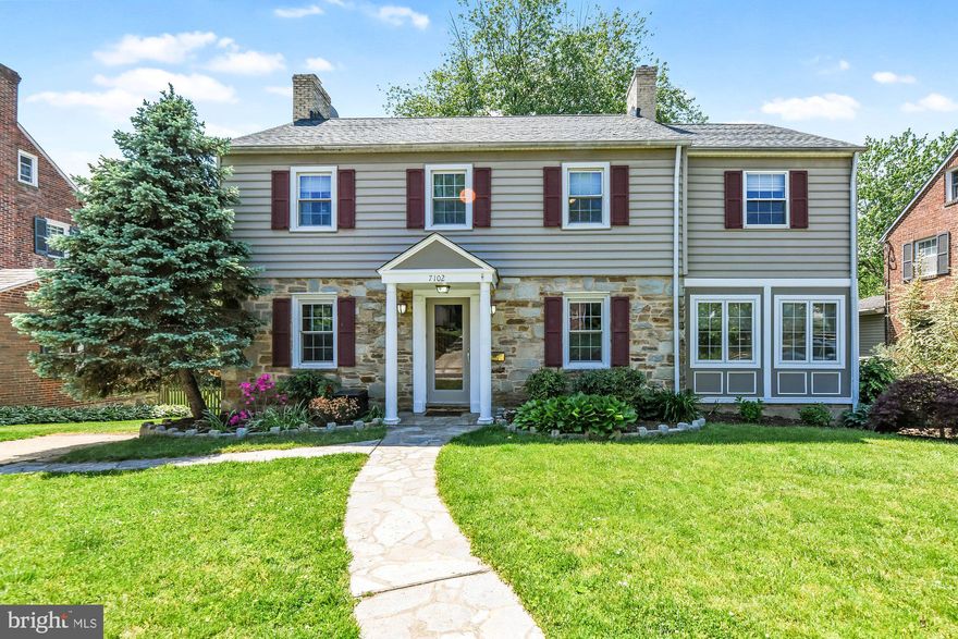 Come see this traditional Stoneleigh stone & siding colonial that is equidistant to the pool and school (100 yards to each). The first floor has a living room, family room, dining room, eat in kitchen and half bath. The second floor has 4 bedrooms and two full baths. Through one of the bedrooms there is access to a finished attic that has a small home office and a place to have a guest bedroom (we’re not calling this a fifth bedroom for listing purposes). The finished basement has been waterproofed and has a full bath. Beautiful level backyard with large deck is perfect for entertaining. Other updates include: New Kitchen, New Master Bath, New Roof, New Washer/Dryer on Bedroom level.